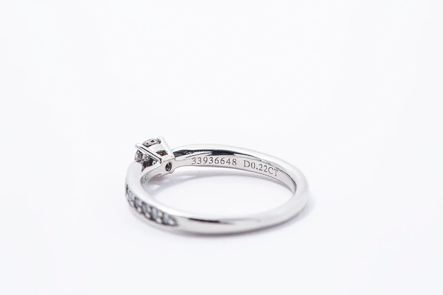 Tiffany & Co Harmony Engagement Diamond Band 950 Platinum Ring Size 3 3/4 - Image 5