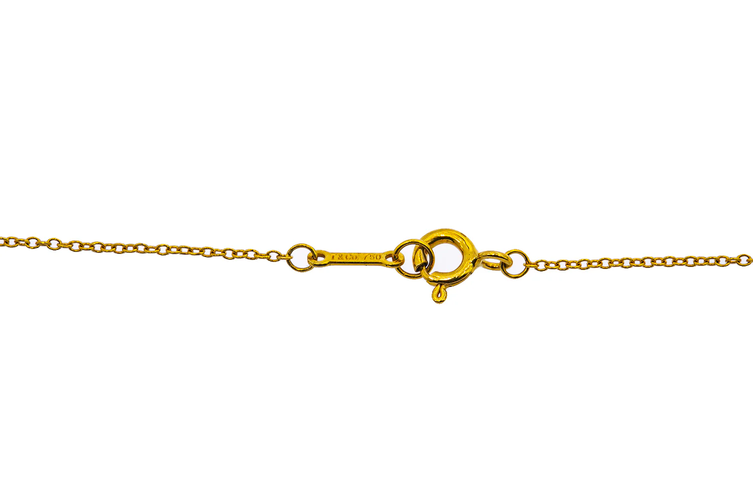 Tiffany & Co Paloma Picasso Diamond Line Heart Bow 18K 750 Yellow Gold Necklace - Image 3