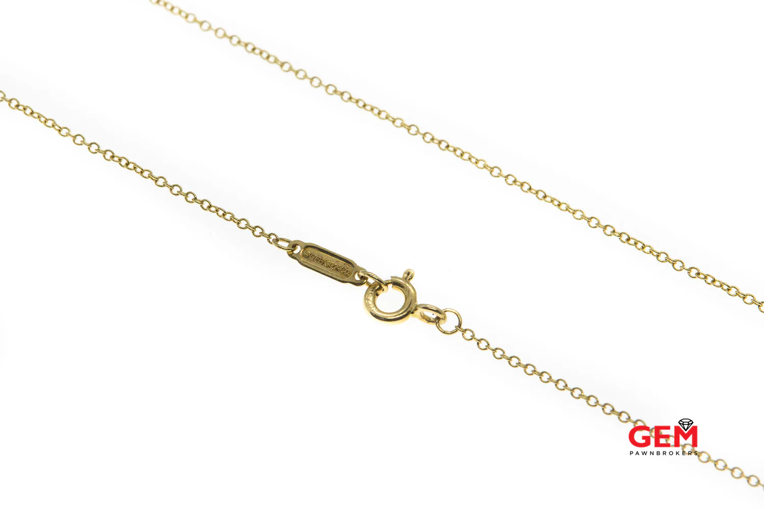 Tiffany & Co Pink Sapphire Heart Tag 18K 750 Yellow Gold Pendant 18" Necklace - Image 5