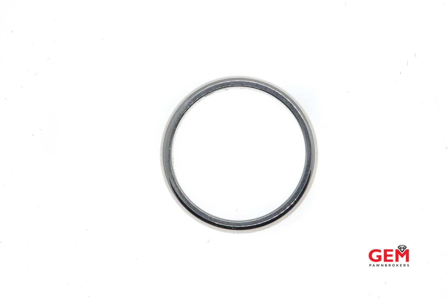 Tiffany & Co. Platinum Domed Wedding Band Ring Size 4.5 - Image 3