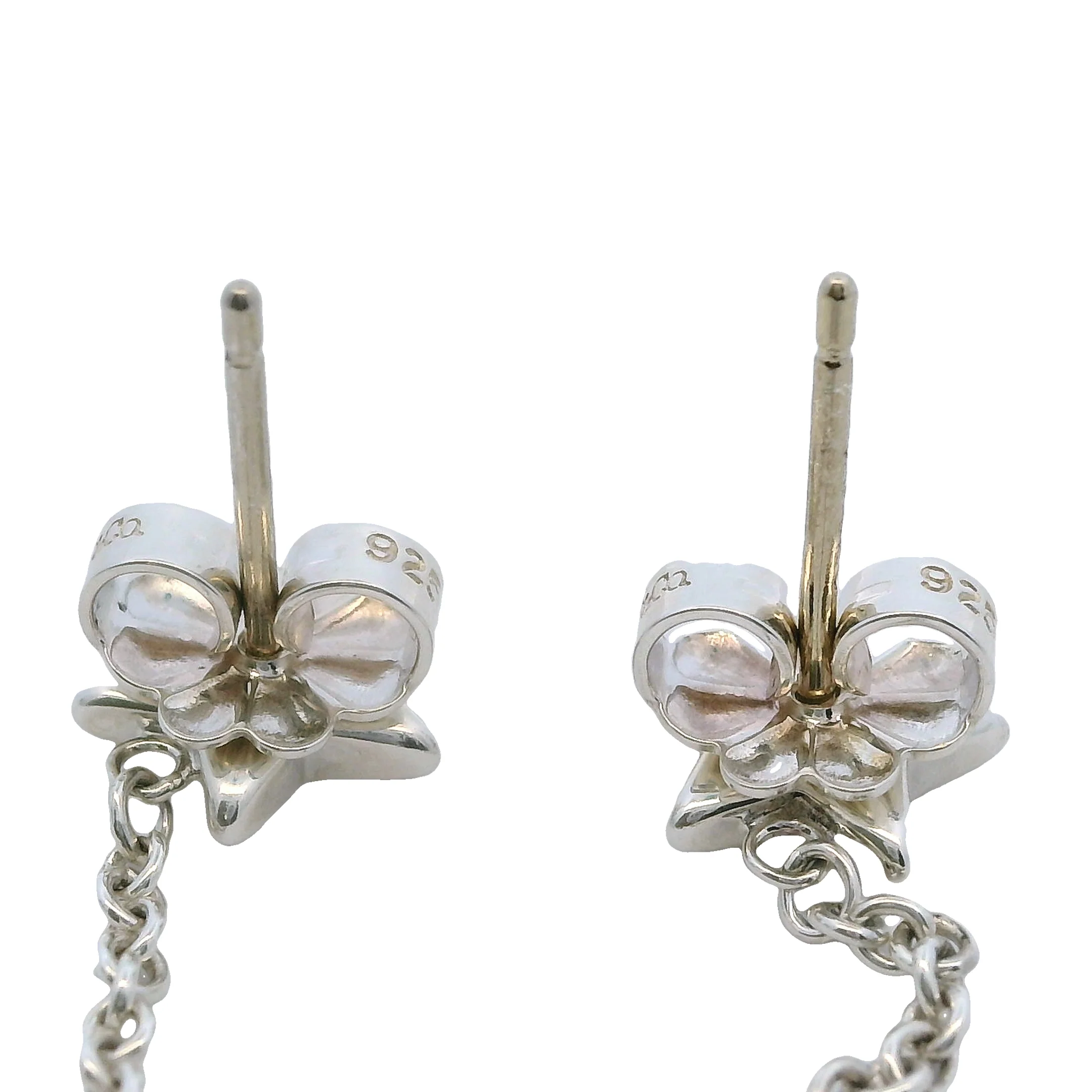 Tiffany & Co Retired 925 Sterling Silver Star Drop/Dangle Lariat Earrings - Image 6