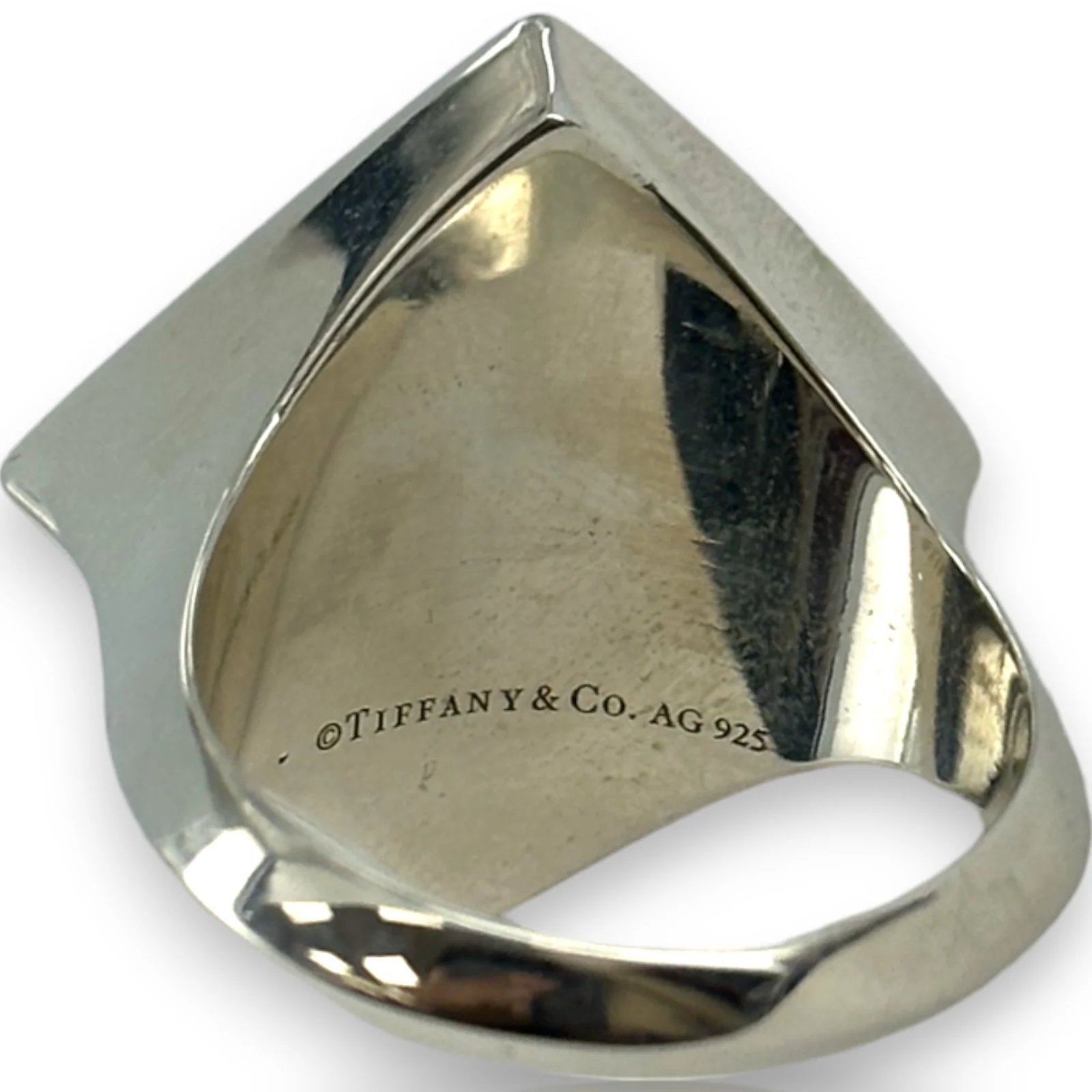 Tiffany & CO Signed RARE Out Of Retirement Collection Collaboration with Dover Street Market 925 Sterling Silver Pyramid Size 8 Ring - Image 7