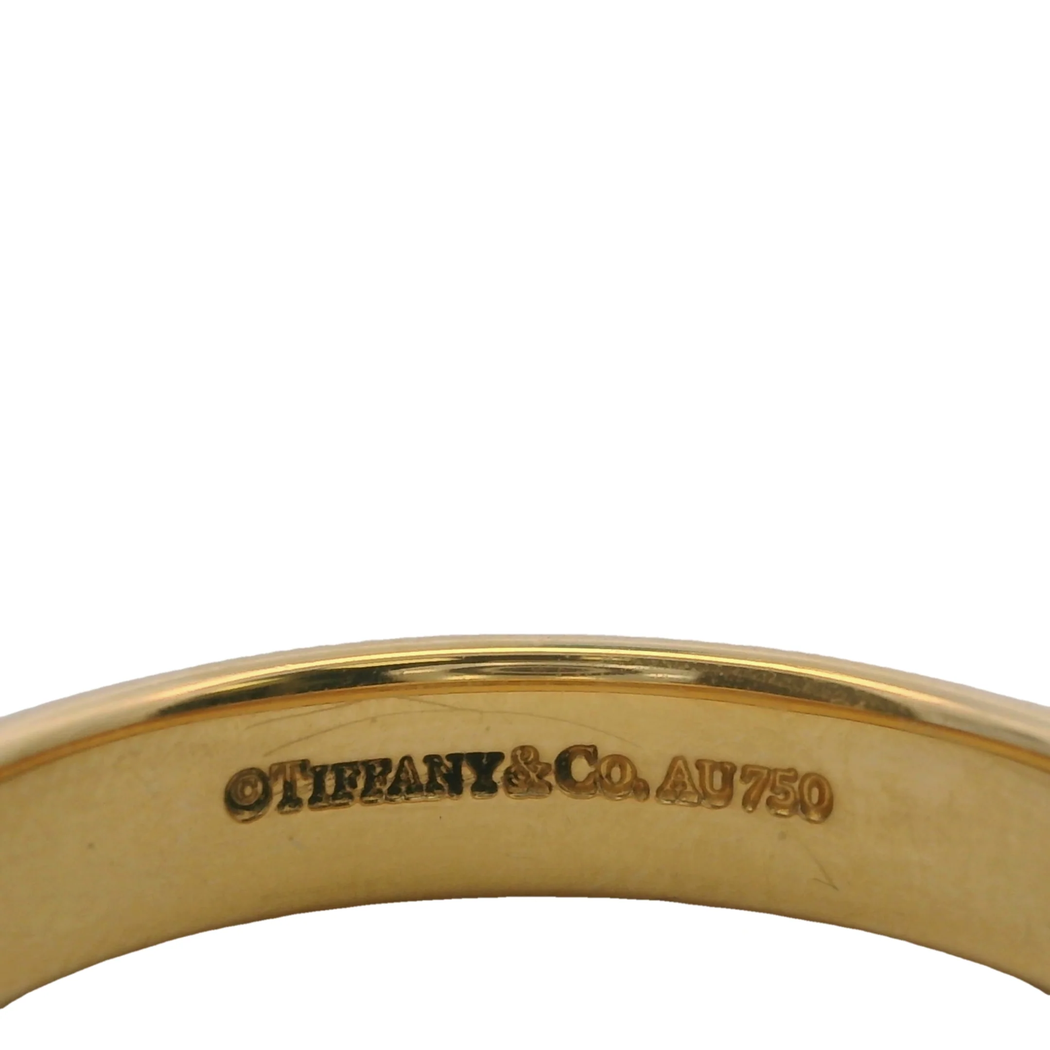 Tiffany & Co Signed Solid Heavy 18kt Yellow Gold 4.6mm Wedding Engagement Band "E&M 2020" Engraving Inside Size10 Ring - Image 5