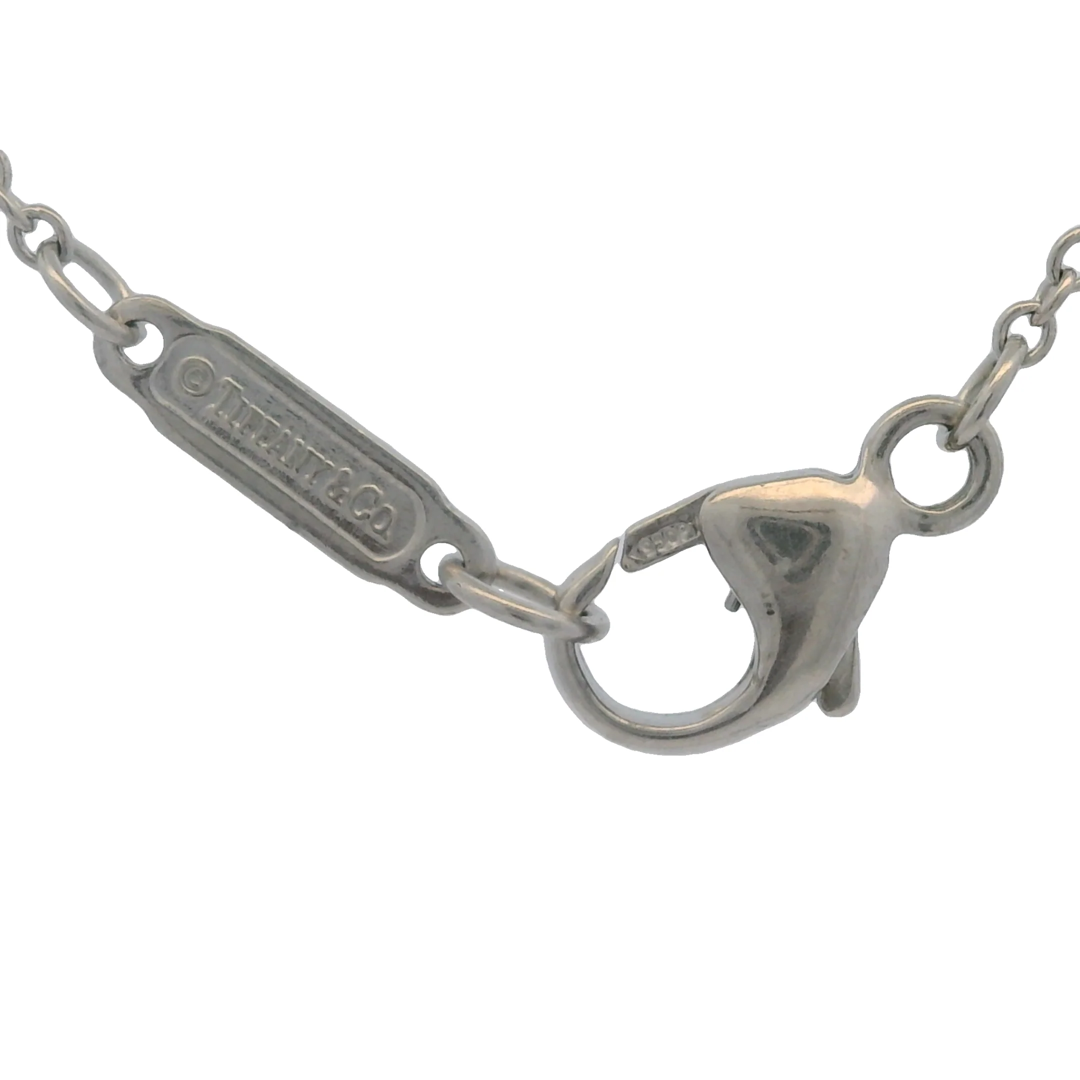 Tiffany & Co Solid 950 Platinum 3 Diamond 0.30ctw Sentimental Heart 16" Necklace - Image 7