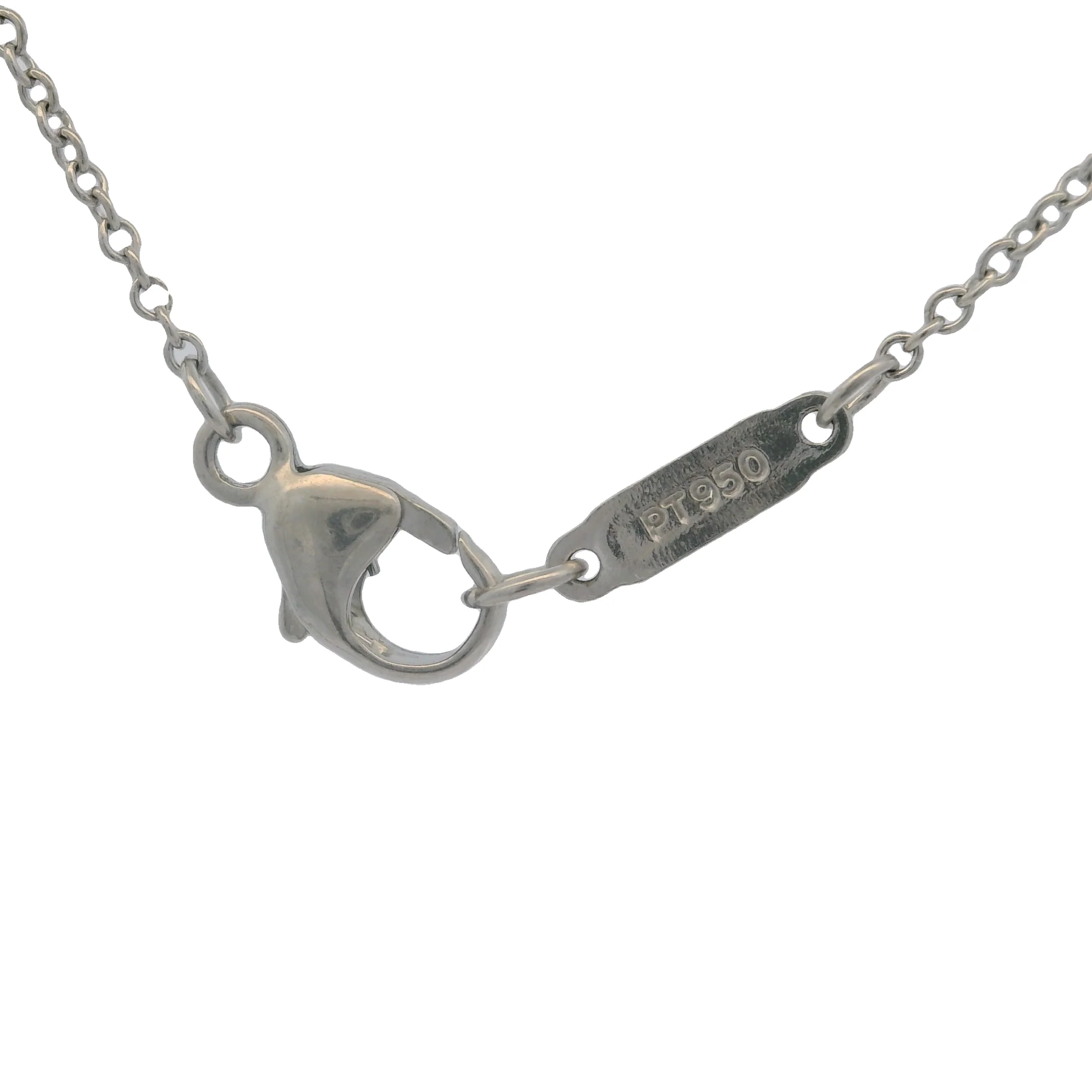 Tiffany & Co Solid 950 Platinum 3 Diamond 0.30ctw Sentimental Heart 16" Necklace - Image 8