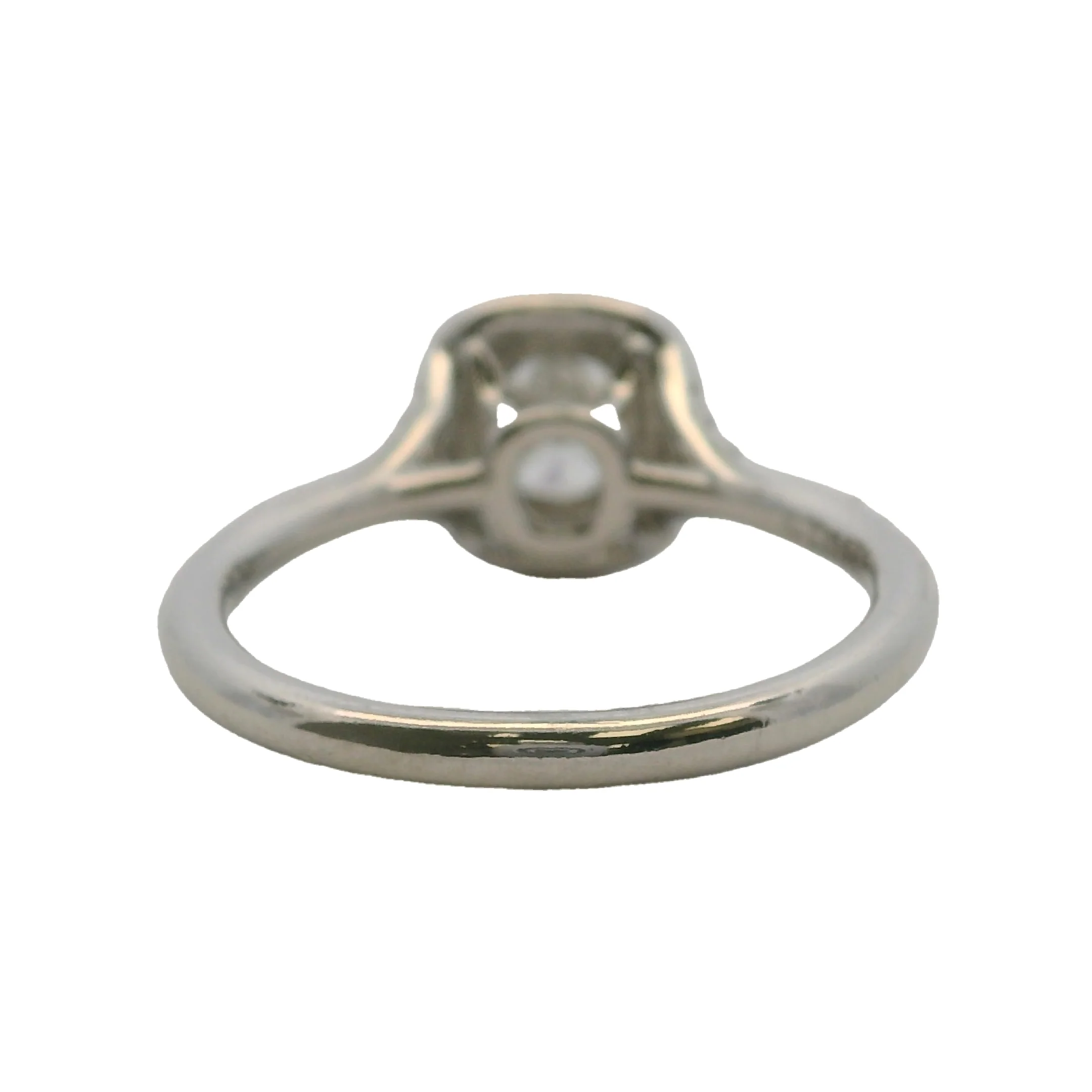 Tiffany & Co Solid Platinum Soleste 0.41ct Cushion-Cut Diamond Halo Engagement Ring Size 6 - Image 4