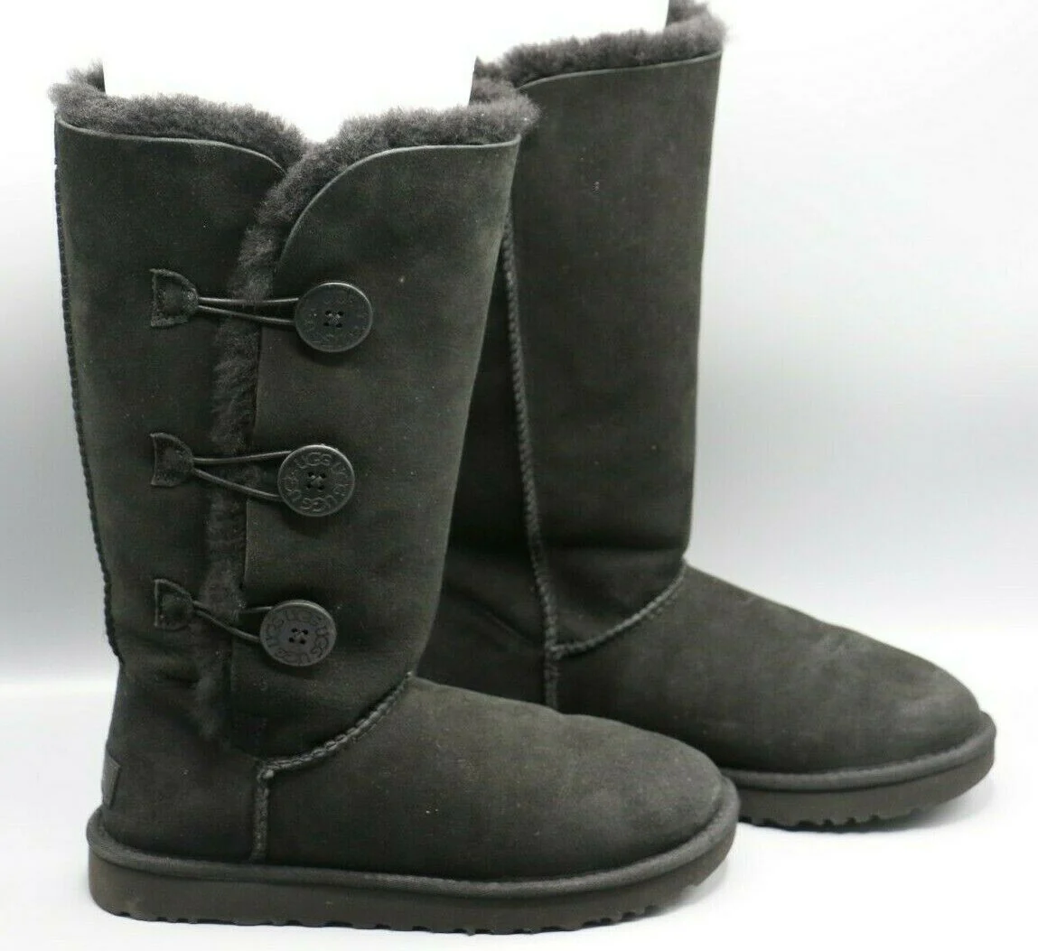 Ugg Bailey Button Tripplet II Boots Black 1016227 US Size 8 EUR Size 39 - Image 3