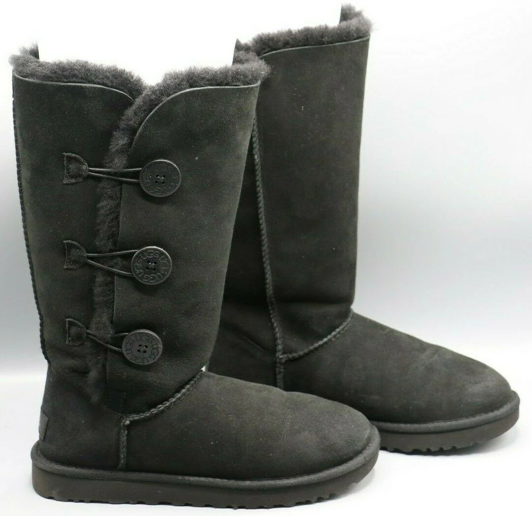 Ugg Bailey Button Tripplet II Boots Black 1016227 US Size 8 EUR Size 39 - Image 4