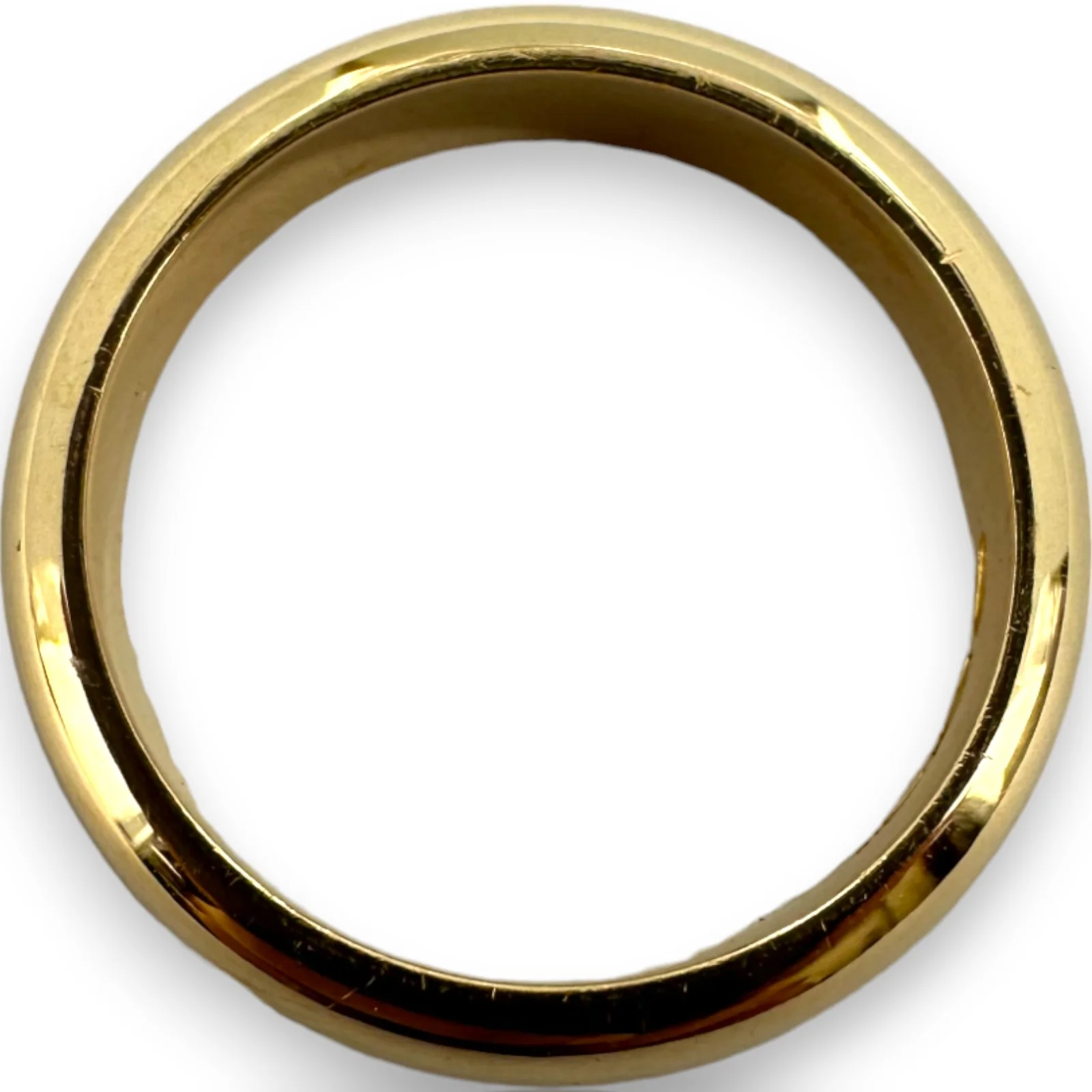 UnoAerre Solid Heavy 6.9g 18kt Yellow Gold 750 Wedding Stackable Band 4.6mm Width Size 6.5 Ring - Image 5