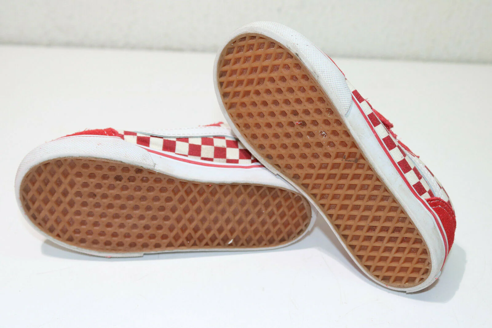 Vans Toddler Primary Check Old Skool V Red/White Size 9.5T(Toddlers) - Image 6