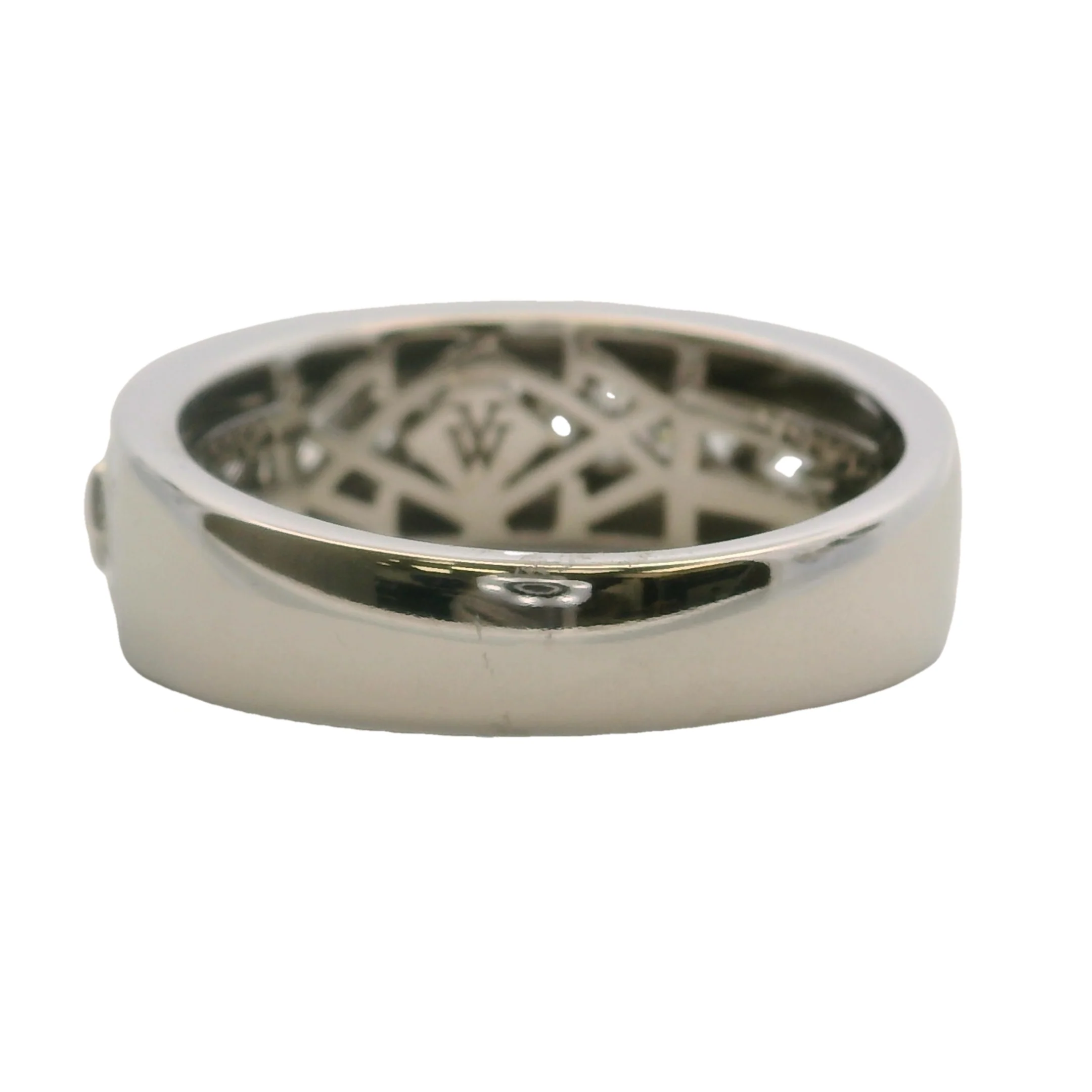 Vera Wang Love Collection Men's Channel Set 1ctw Diamond and Sapphire 7.7mm Wide Band Ring Size 10 - Image 4