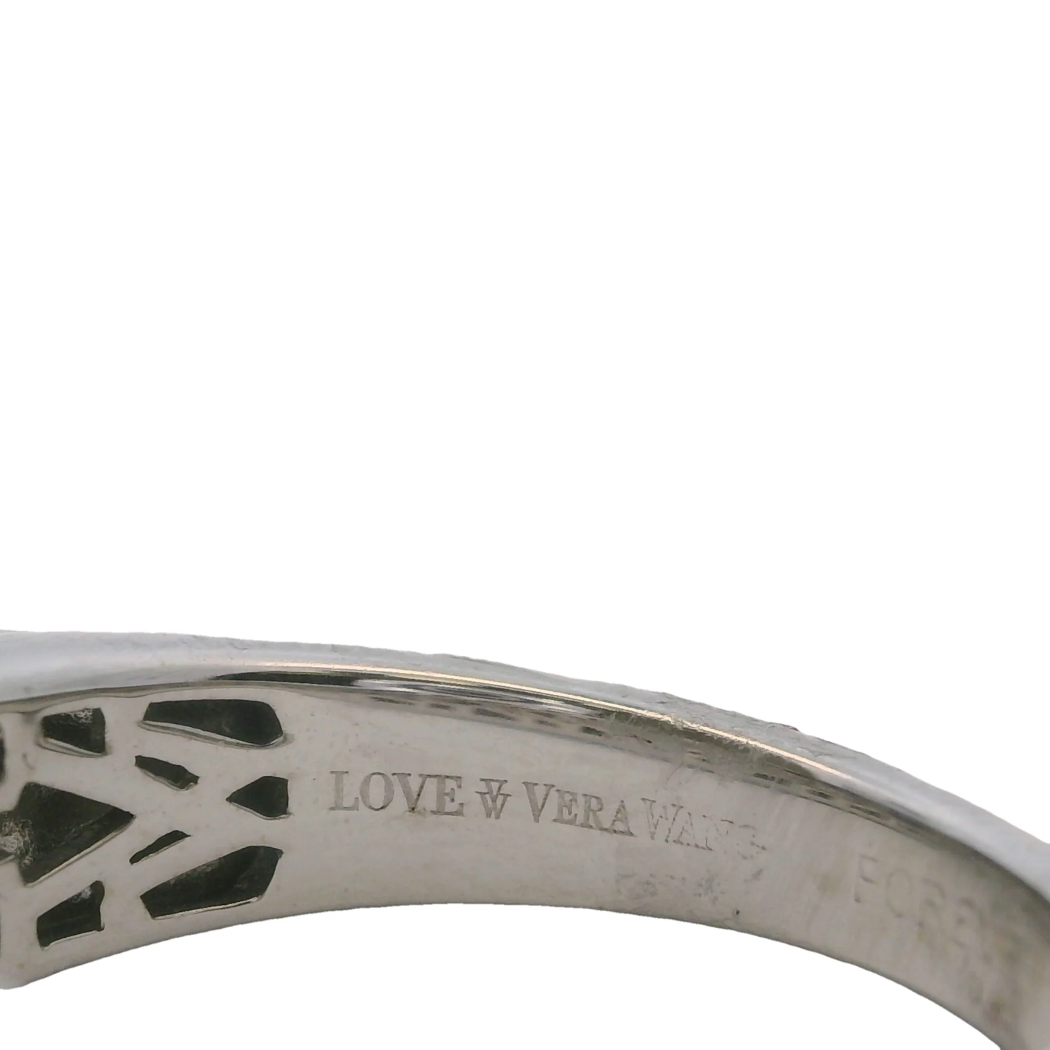 Vera Wang Love Solid 14kt Gold and Princess Cut Diamond Channel Set 7.2mm Band Ring With Side Sapphires - Image 6