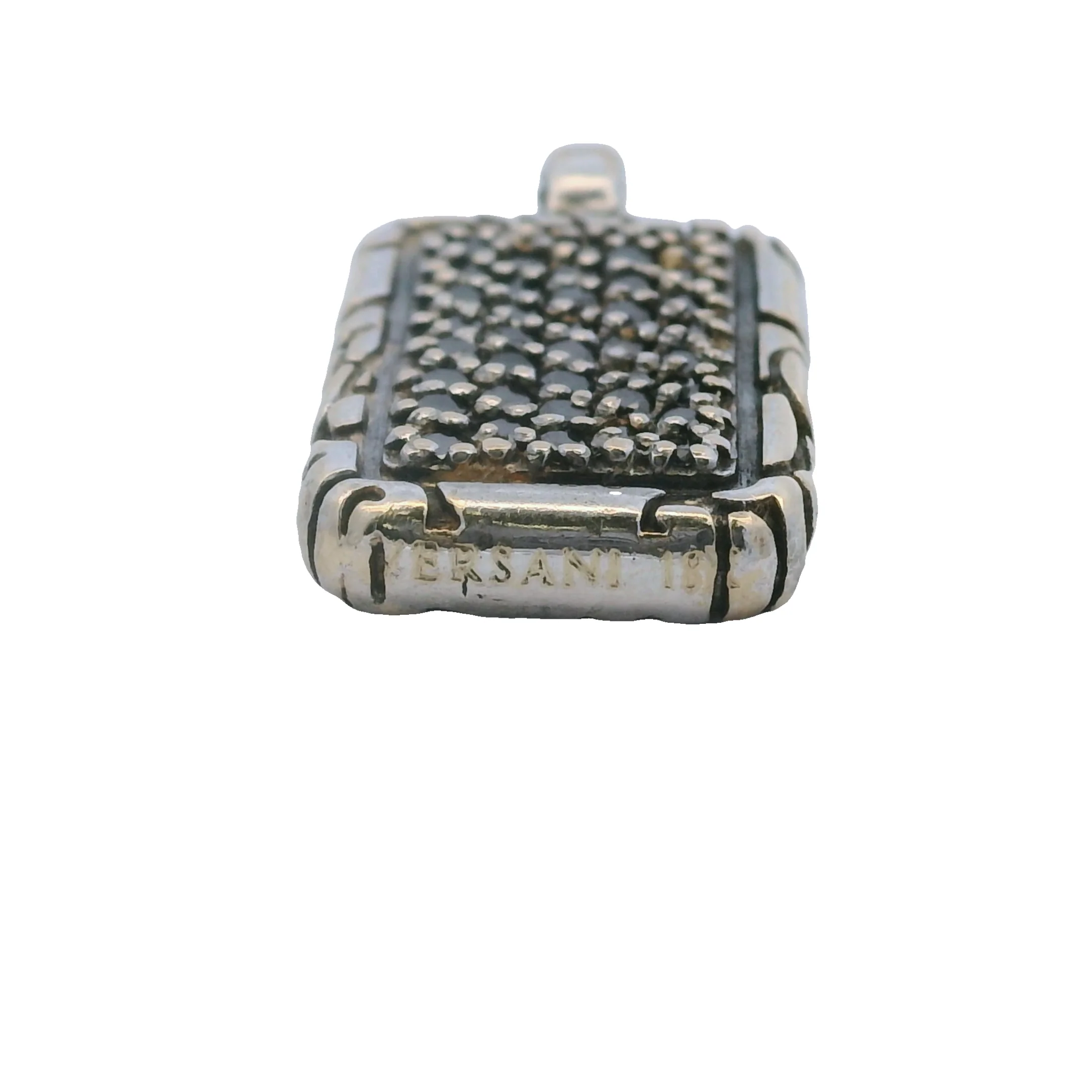 Versani Black Diamond 14K 585 White Gold 18k 750 Charm Pendant - Image 5