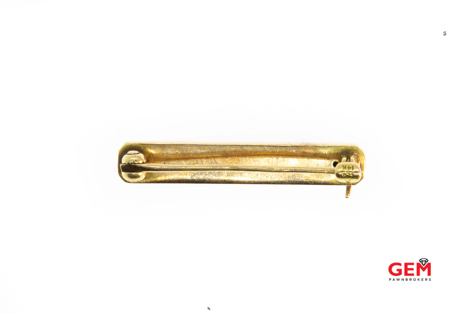 Victorian Era Seed Pearl Solid 14k 585 Yellow Gold Coral Enamel Lapel Pin Brooch - Image 2
