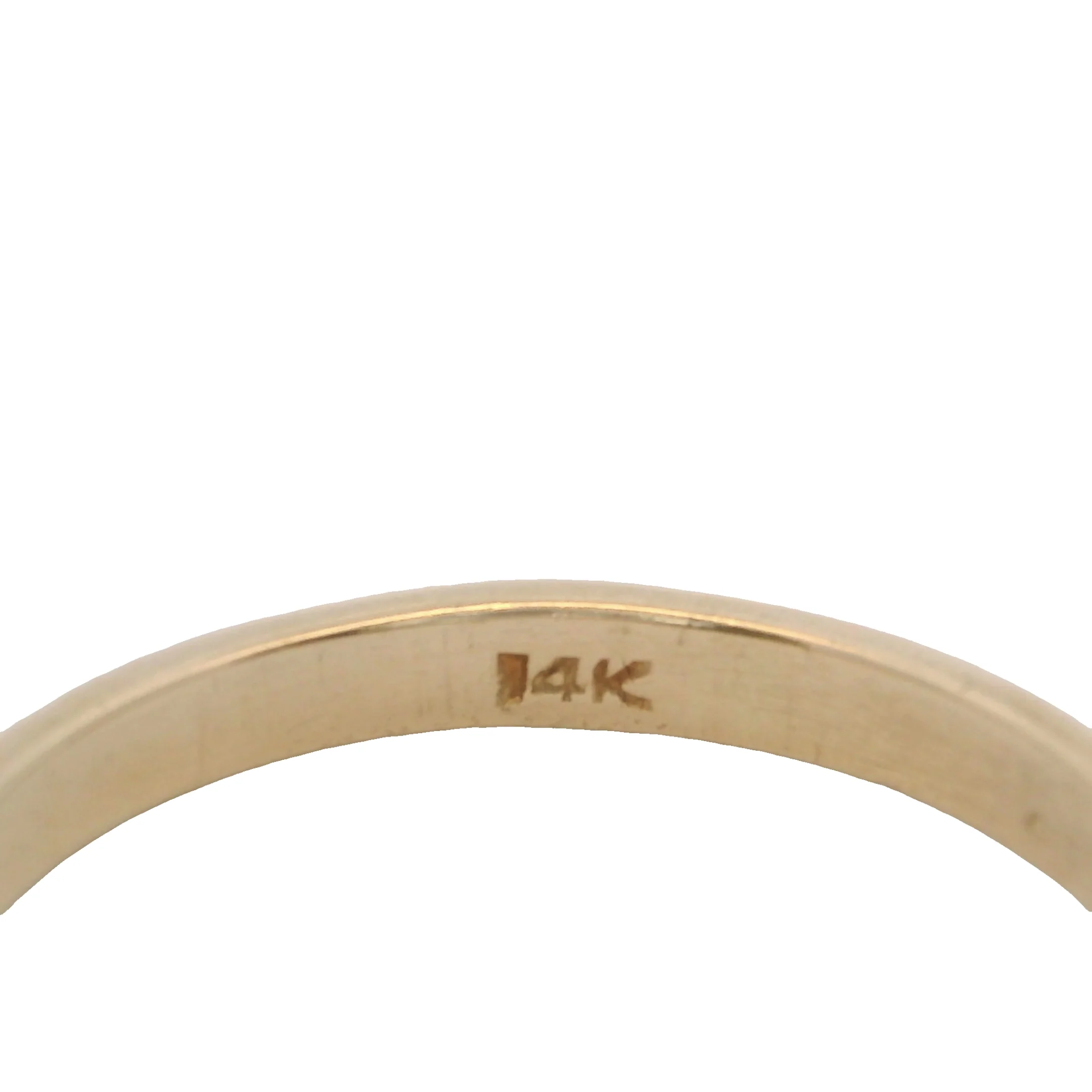 Vintage 14kt Yellow Gold 2.3mm Wide D-Shape Wedding Band Ring Side 6 - Image 3