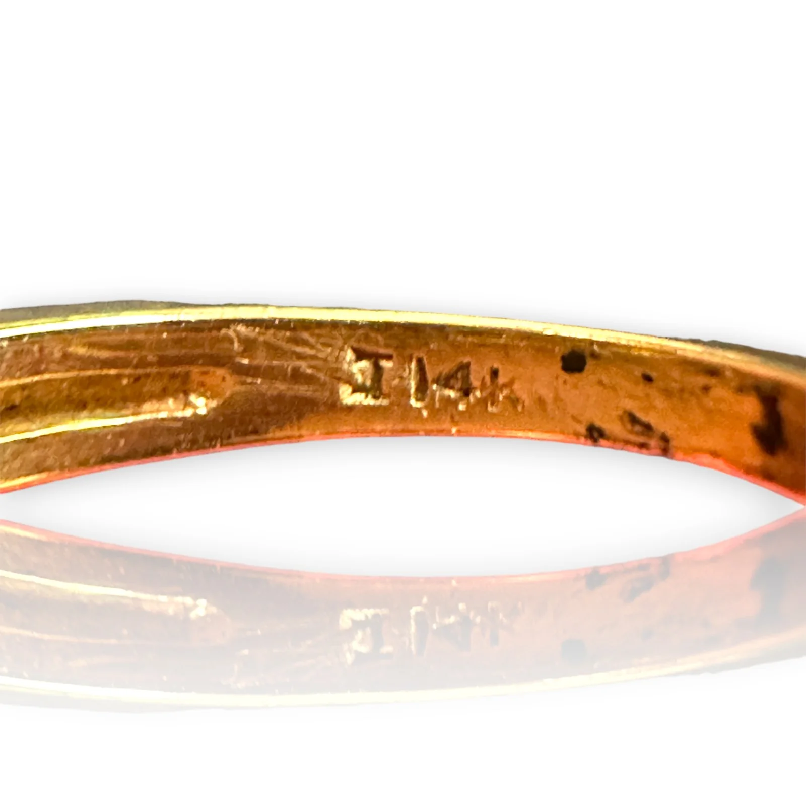 Vintage 1940-50s Two-Tone Solid 14kt Yellow and White Gold and Diamond Cocktail Ring Size 5.75 - Image 6