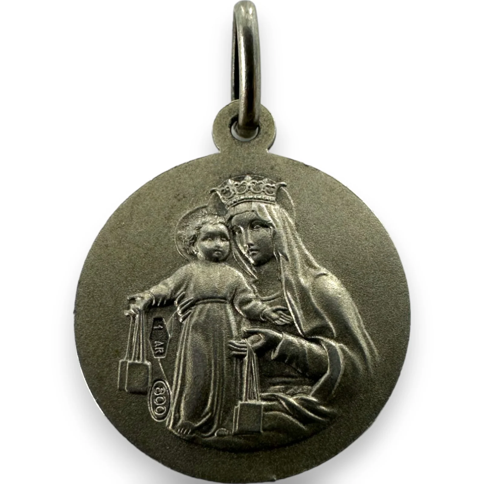 Vintage 1944-1968 Italian 800 Coin Silver Religious Sacred Heart Jesus Christ Christian Faith Charm Pendant - Image 2