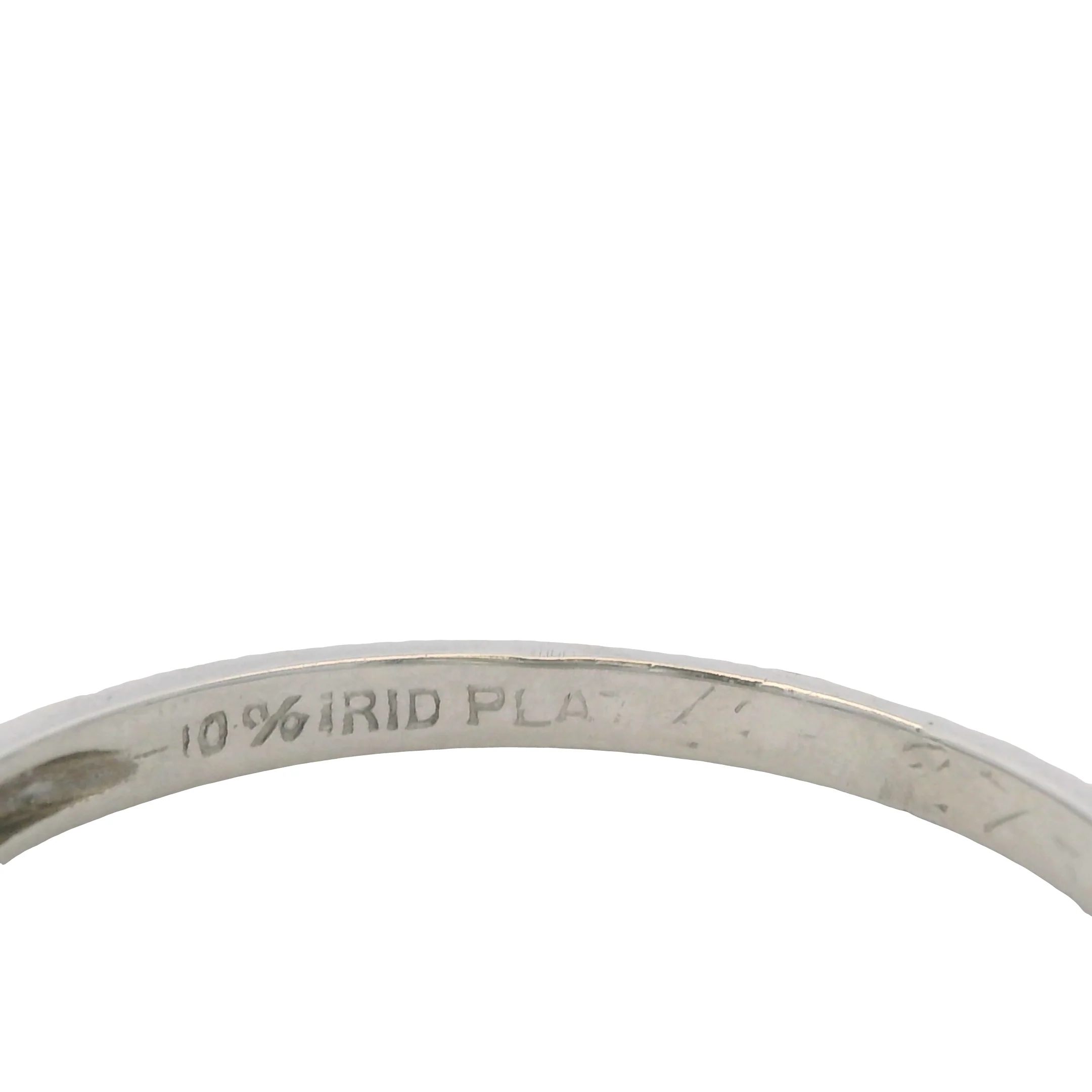 Vintage 1968 Solid Platinum and Diamond 0.35ctw Wedding Band Ring Size 7.25 - Image 5