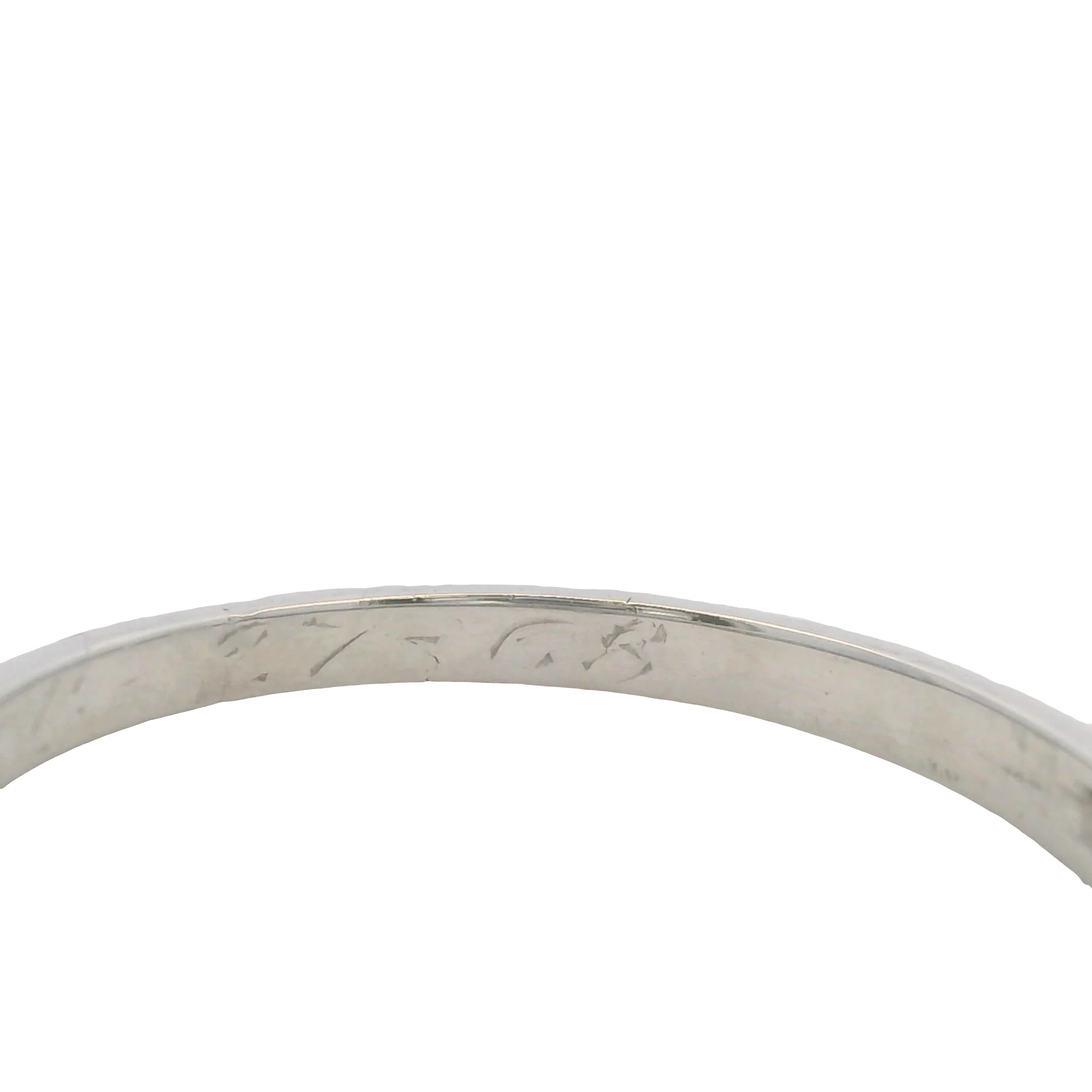 Vintage 1968 Solid Platinum and Diamond 0.35ctw Wedding Band Ring Size 7.25 - Image 6