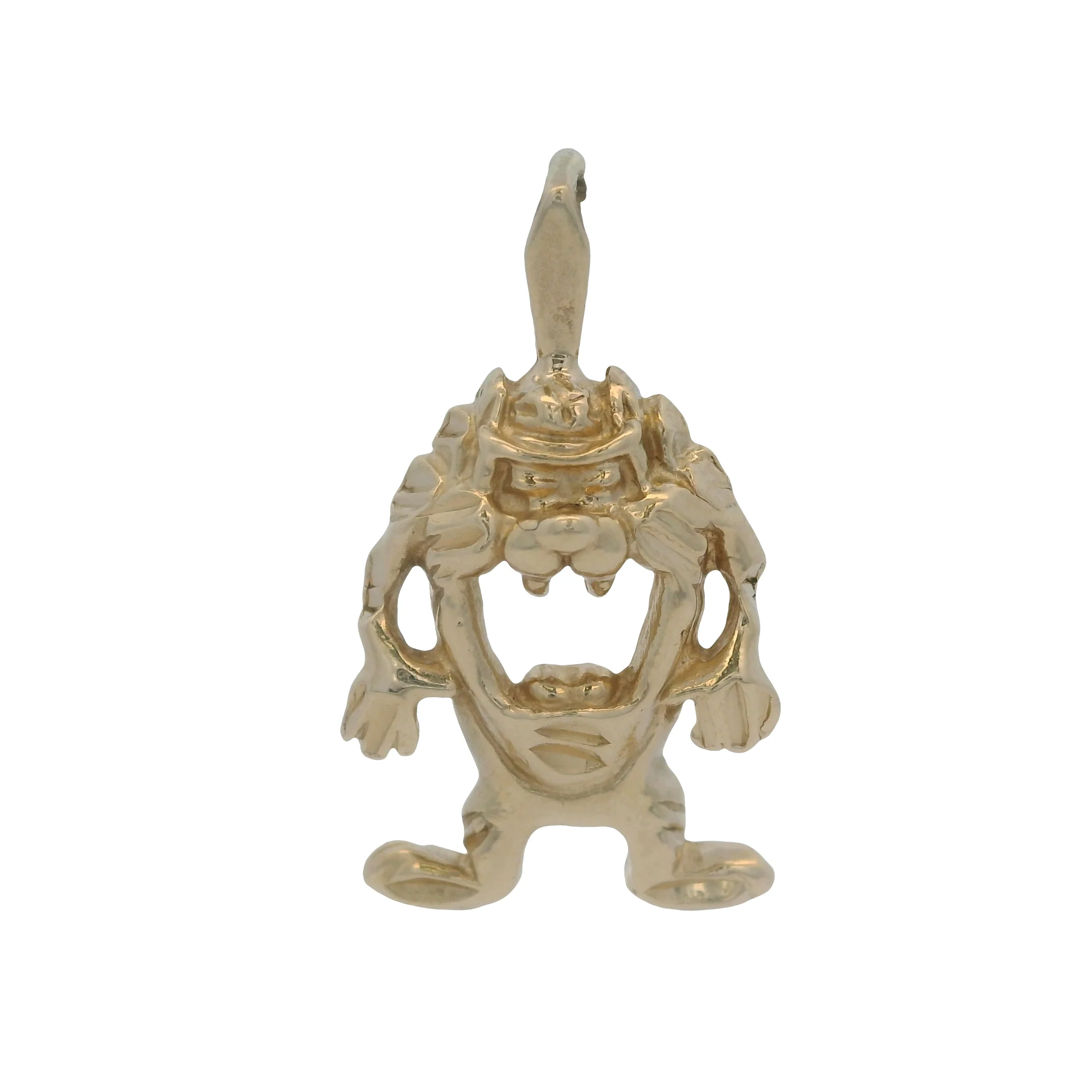 Vintage 1990 Warner Brothers Solid 14kt Yellow Gold Tasmanian Devil Charm - Image 3