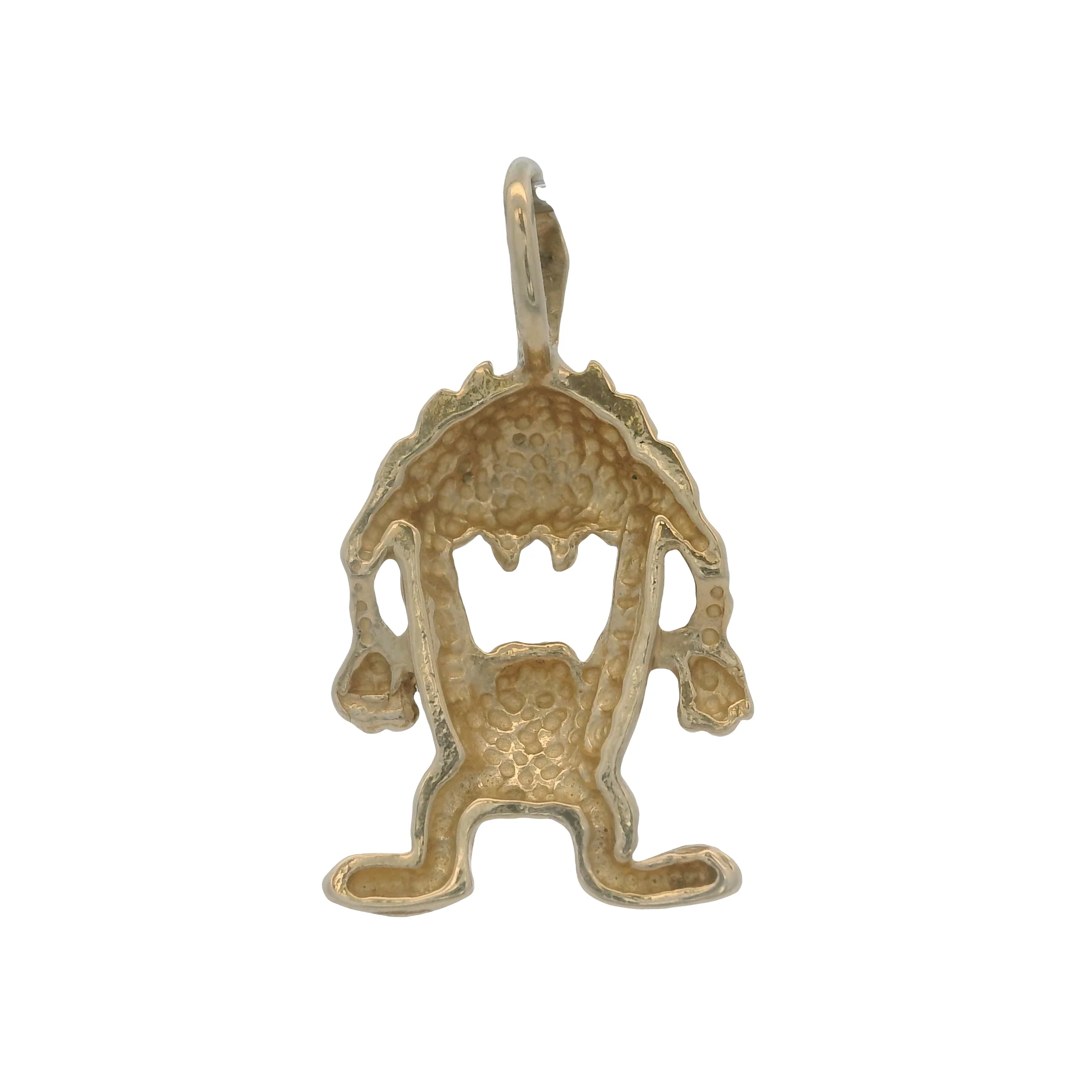 Vintage 1990 Warner Brothers Solid 14kt Yellow Gold Tasmanian Devil Charm - Image 4