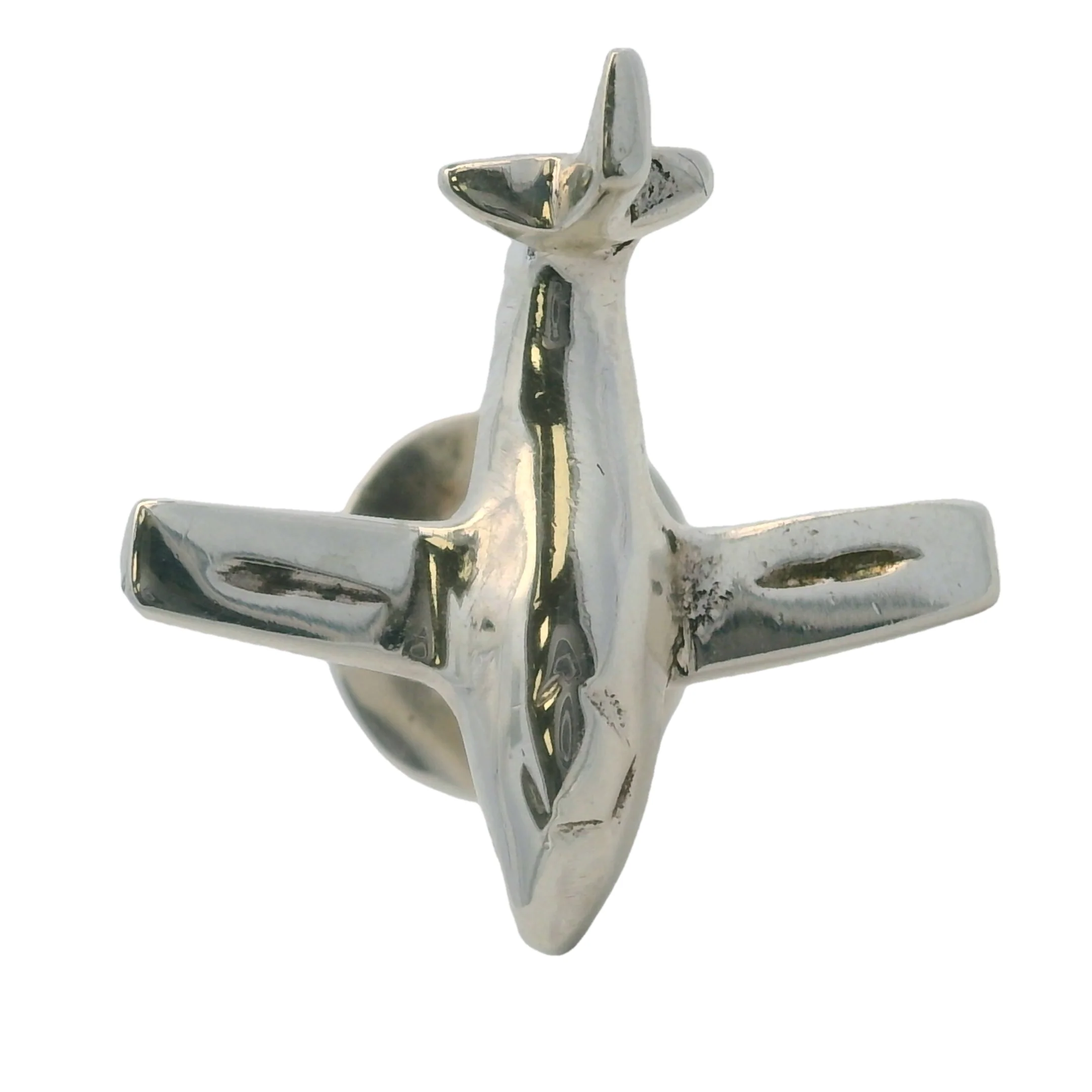 Vintage 925 Sterling Silver 3D Airplane Plane Single Cufflink - Image 3