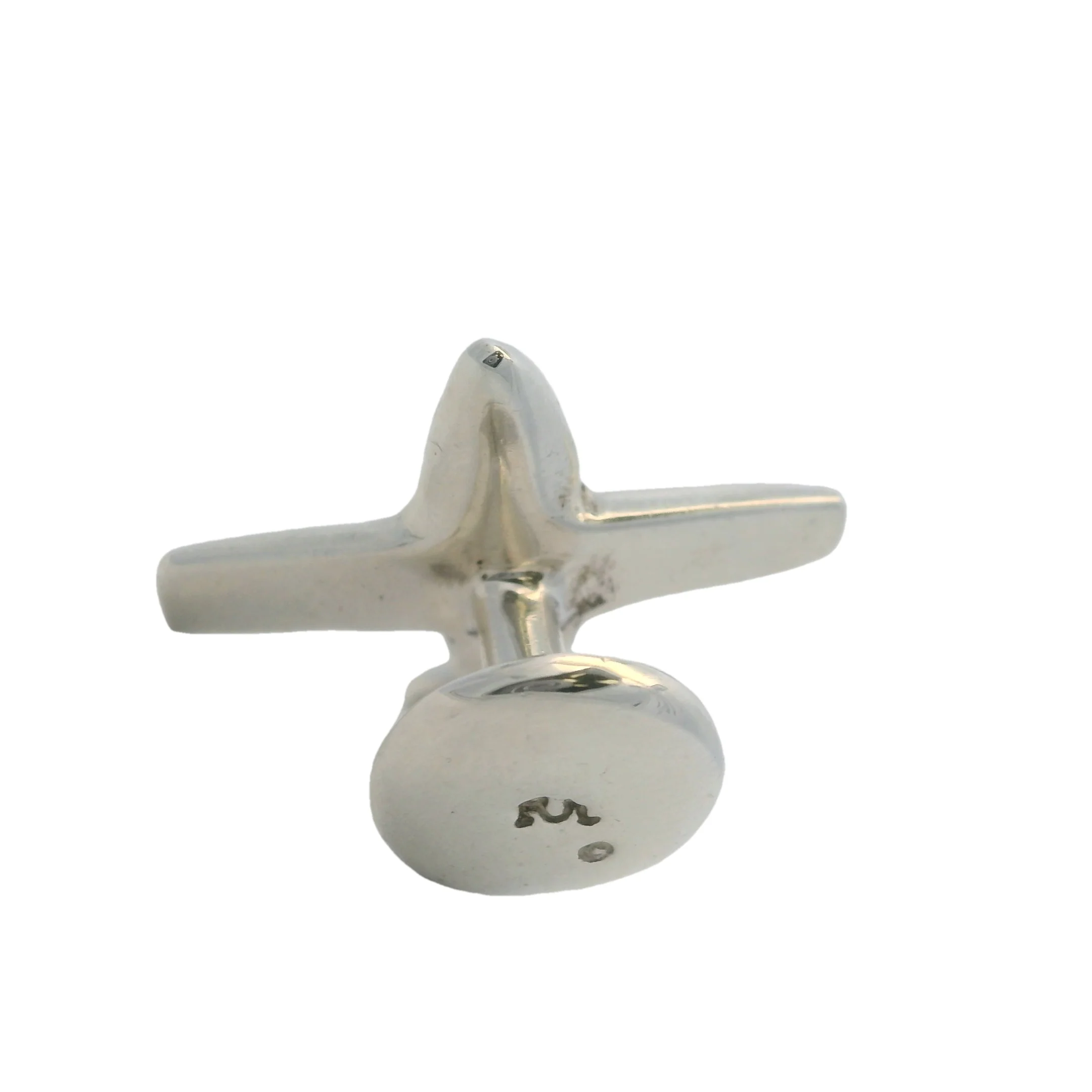 Vintage 925 Sterling Silver 3D Airplane Plane Single Cufflink - Image 8