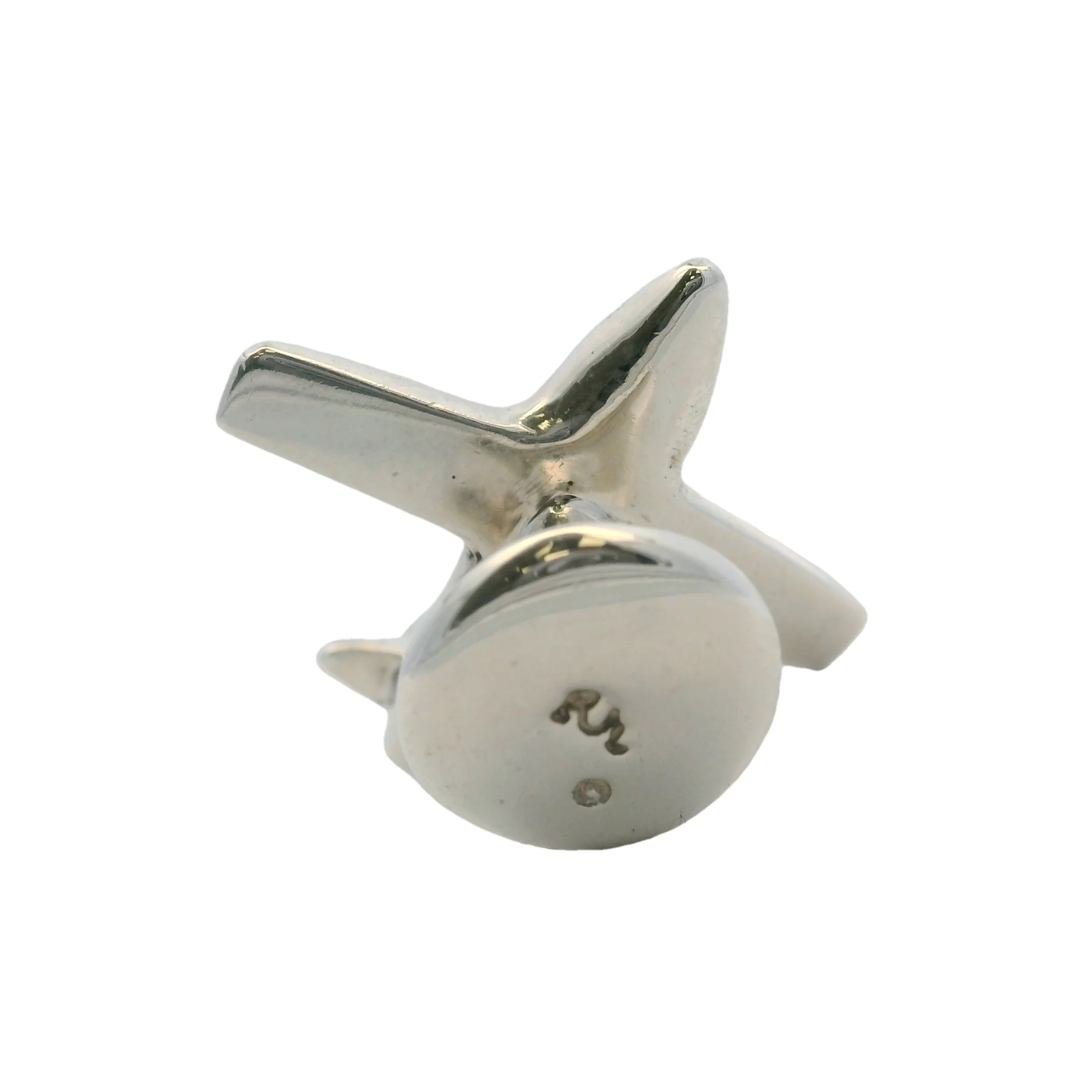 Vintage 925 Sterling Silver 3D Airplane Plane Single Cufflink - Image 9