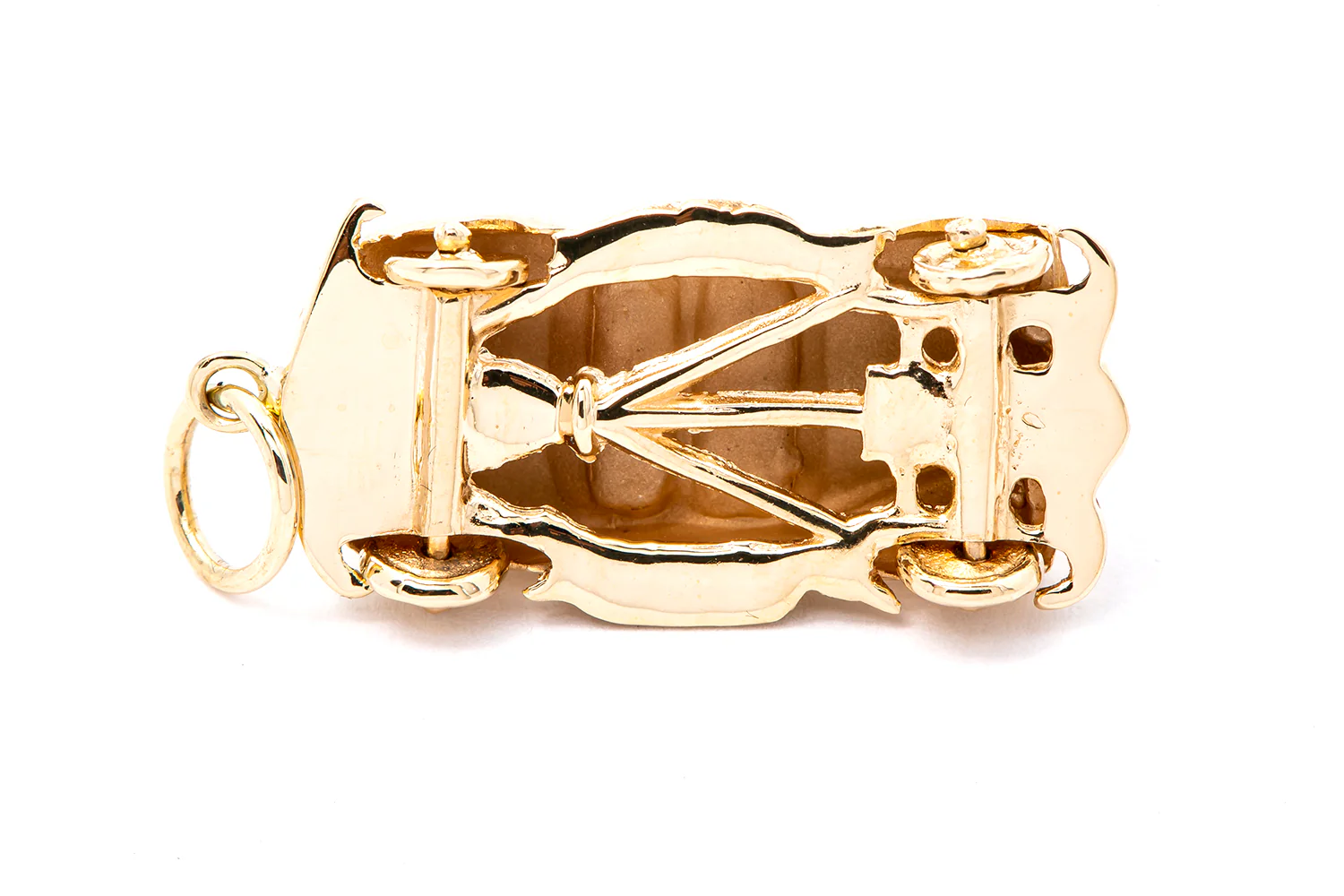 Vintage Automobile Car Cruising 14k 585 Yellow Gold Charm Pendant - Image 10