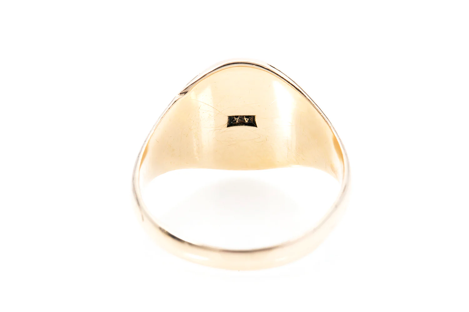 Vintage Blank Signet 14k 585 Yellow Gold Ring Size 9.5 No Inscription - Image 3