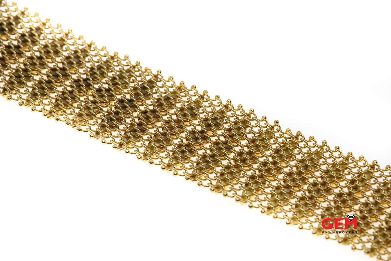 Vintage Gruppach Orfeo Italian Woven 18k 750 Mesh Bracelet 7" - Image 3