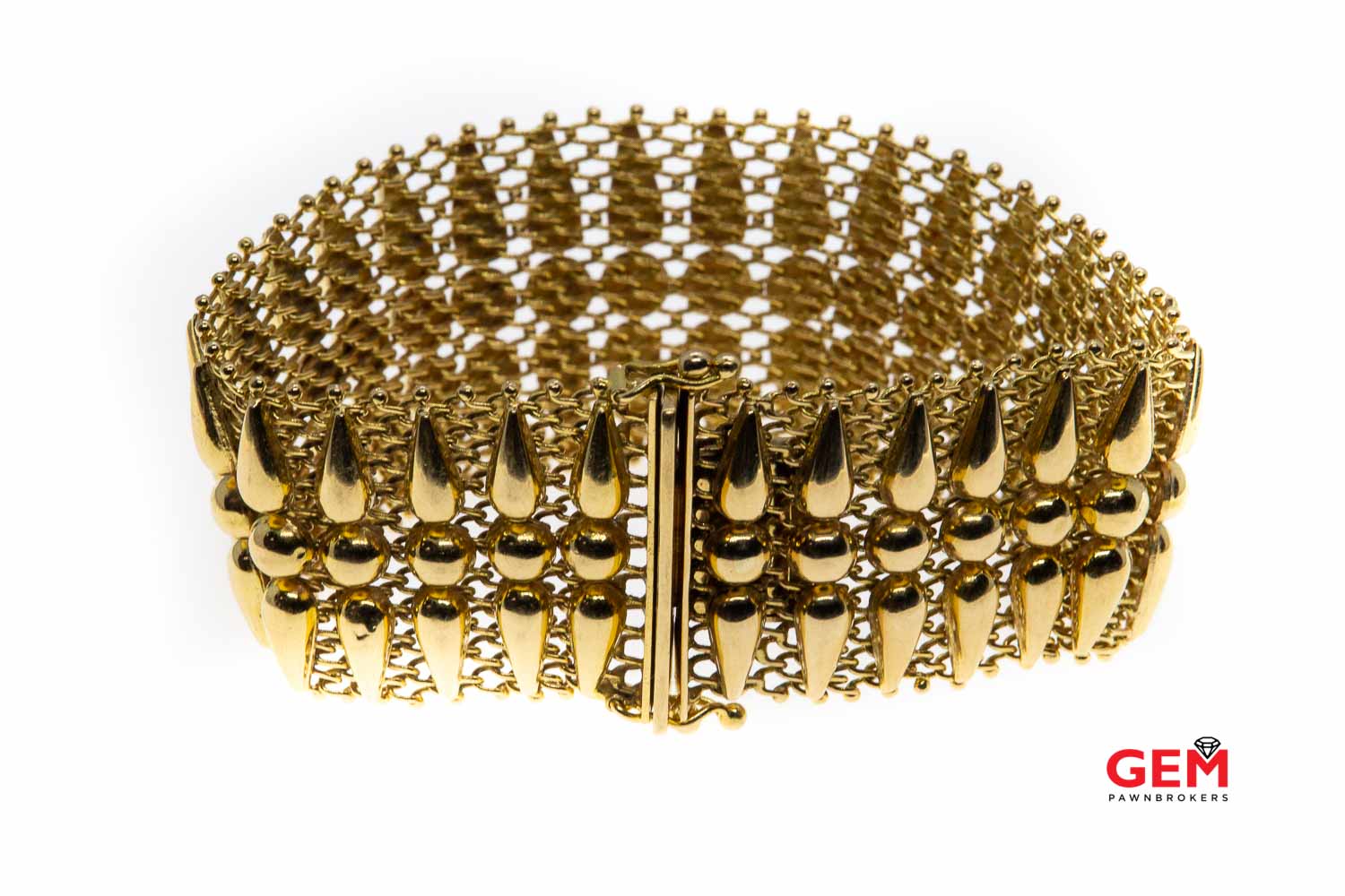 Vintage Gruppach Orfeo Italian Woven 18k 750 Mesh Bracelet 7" - Image 5
