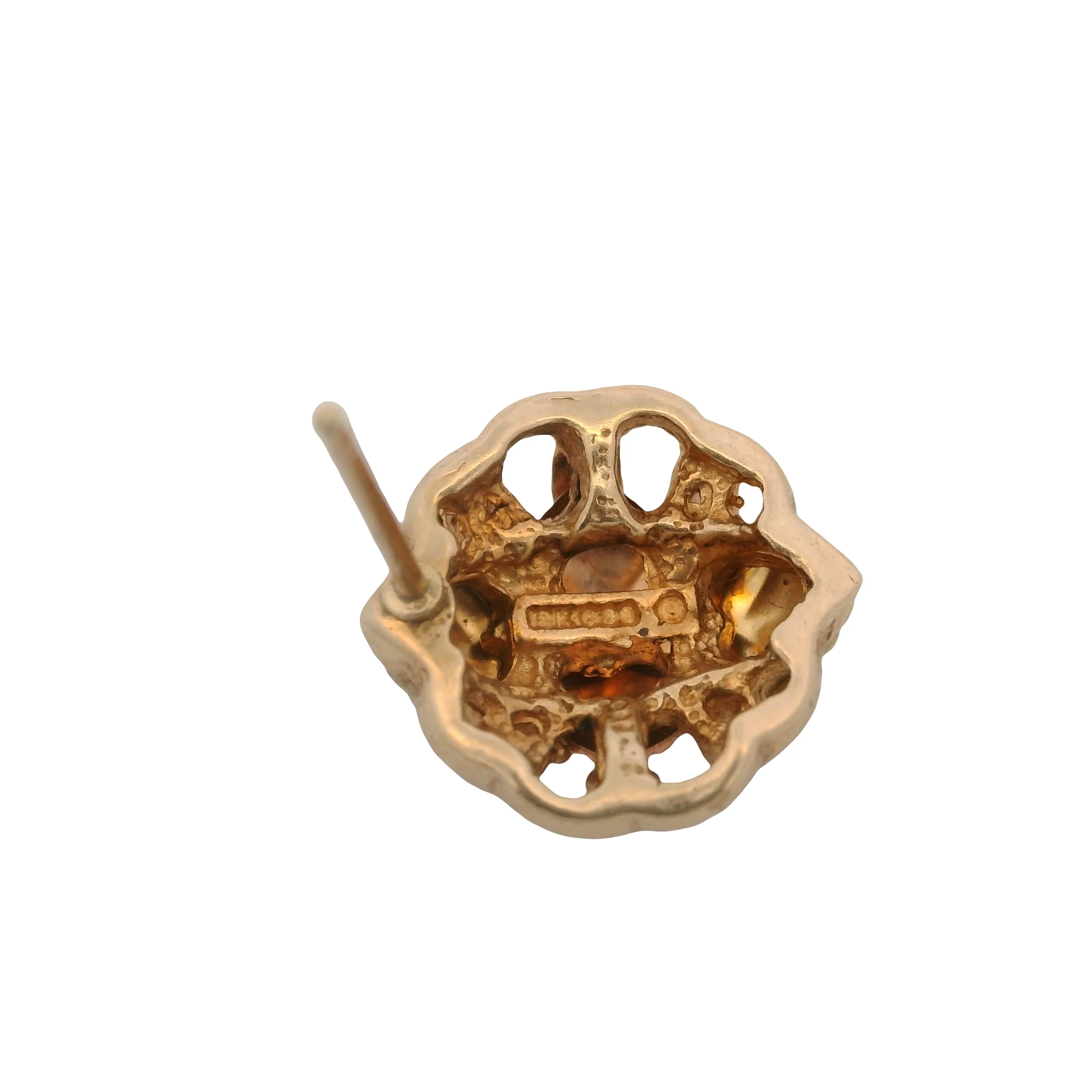 Vintage Solid 10kt Tri-Tone Black Hills Gold Leaf and Vine Stud Earrings - Image 6
