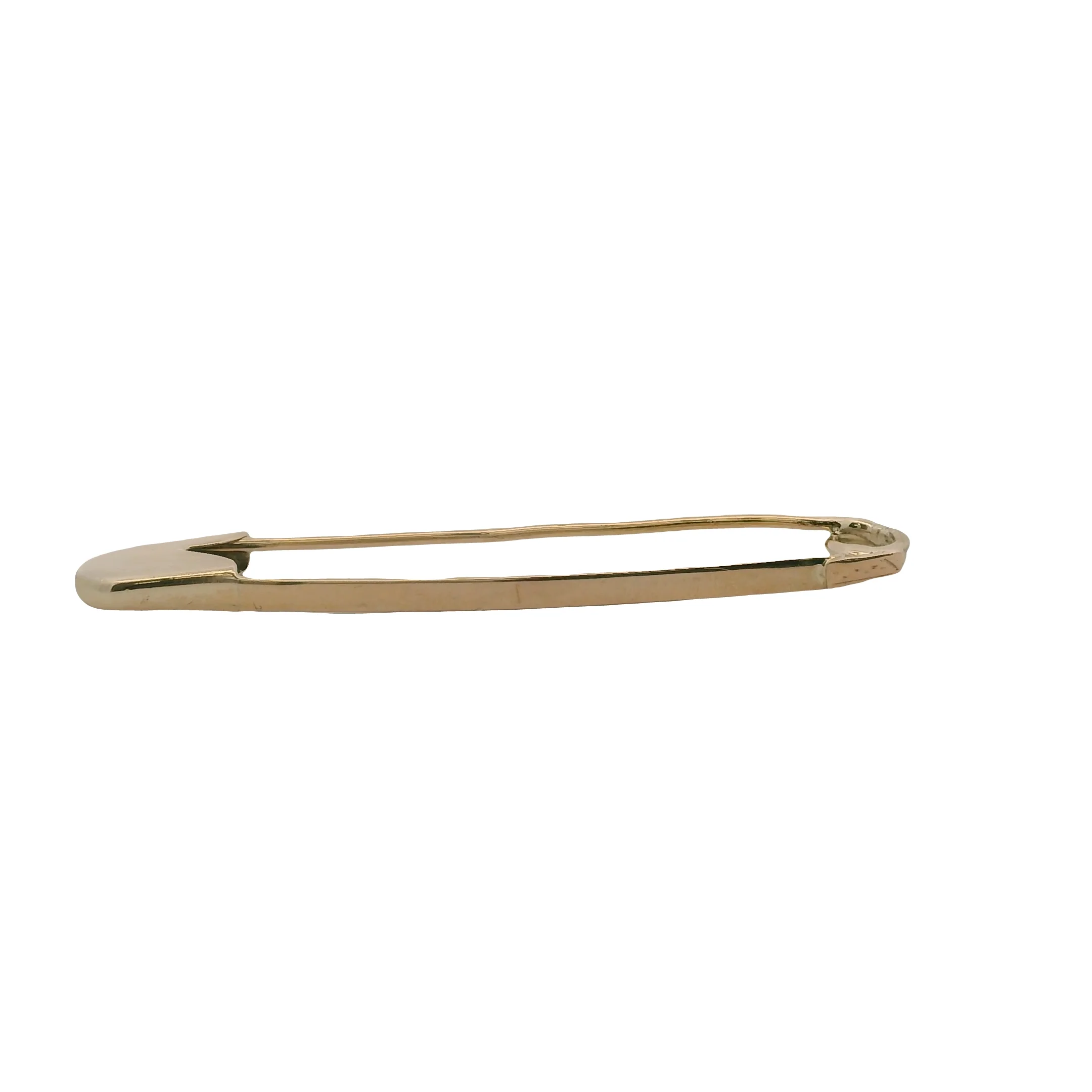 Vintage Solid 10kt Yellow Gold Large Safety 2.2" Diaper Pin - Image 5