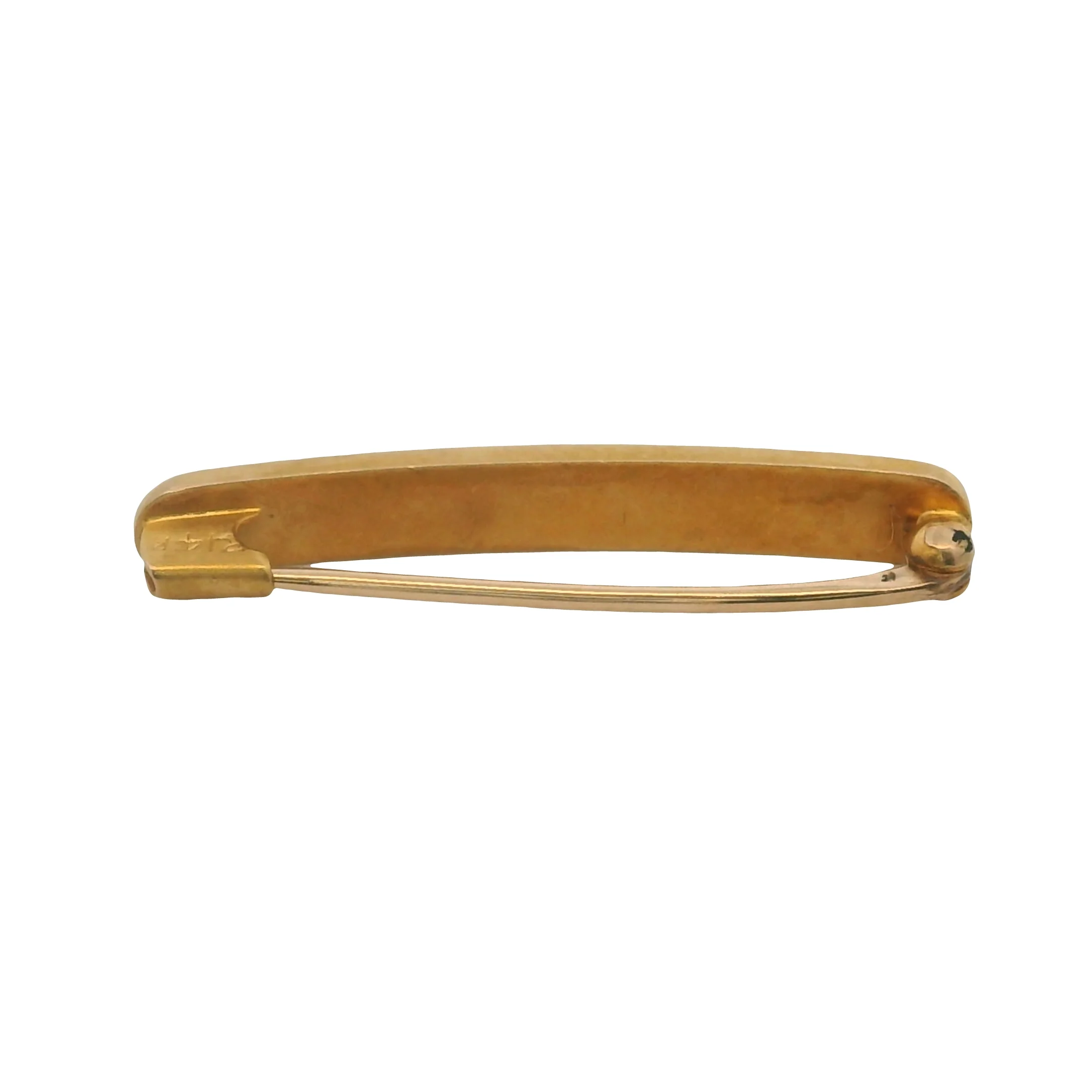 Vintage Solid 14kt Yellow Gold 1" Tie Bar Pin - Image 2