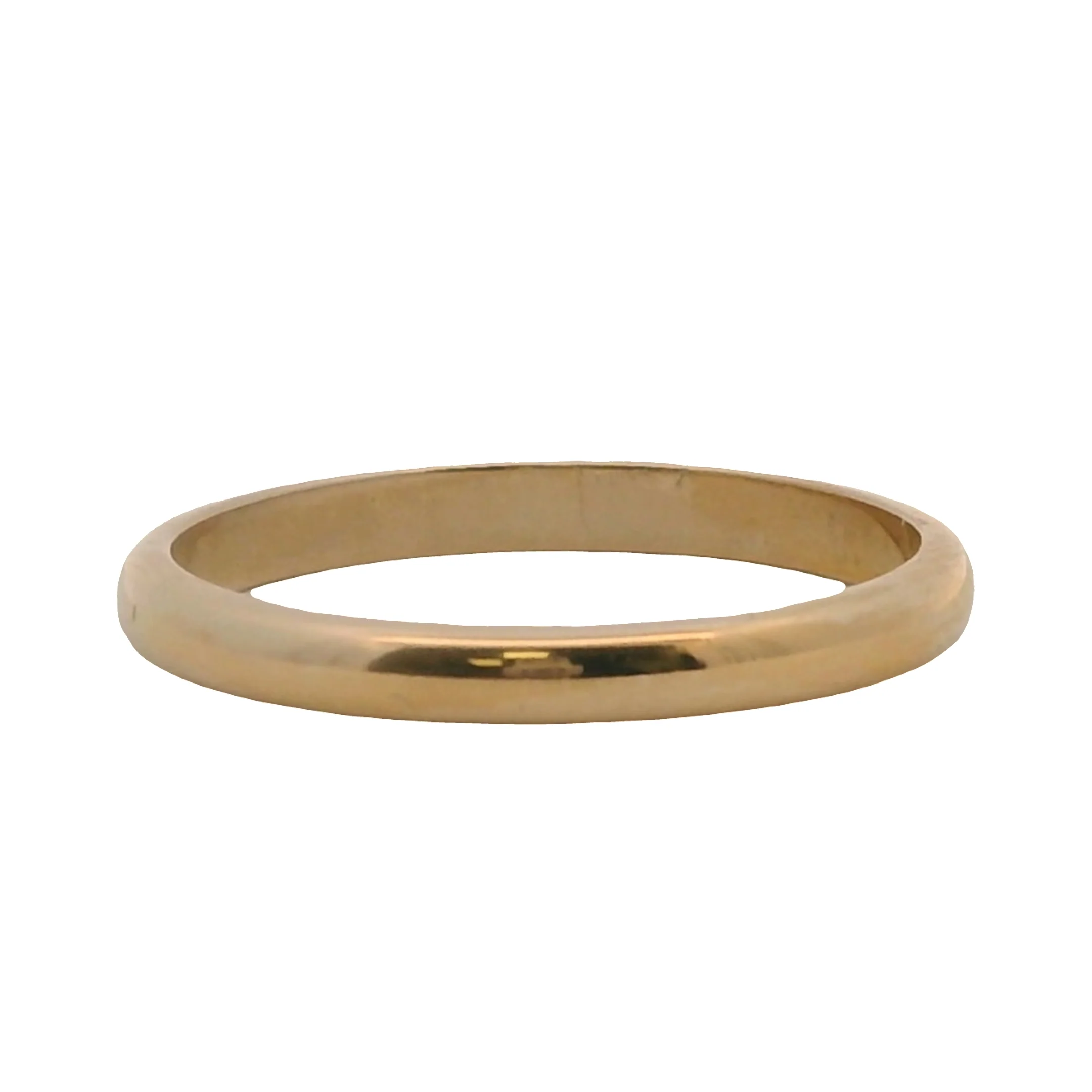 Vintage Solid 14kt Yellow Gold 2.3mm Thin Stackable Wedding Band Ring Size 6.75 - Image 3