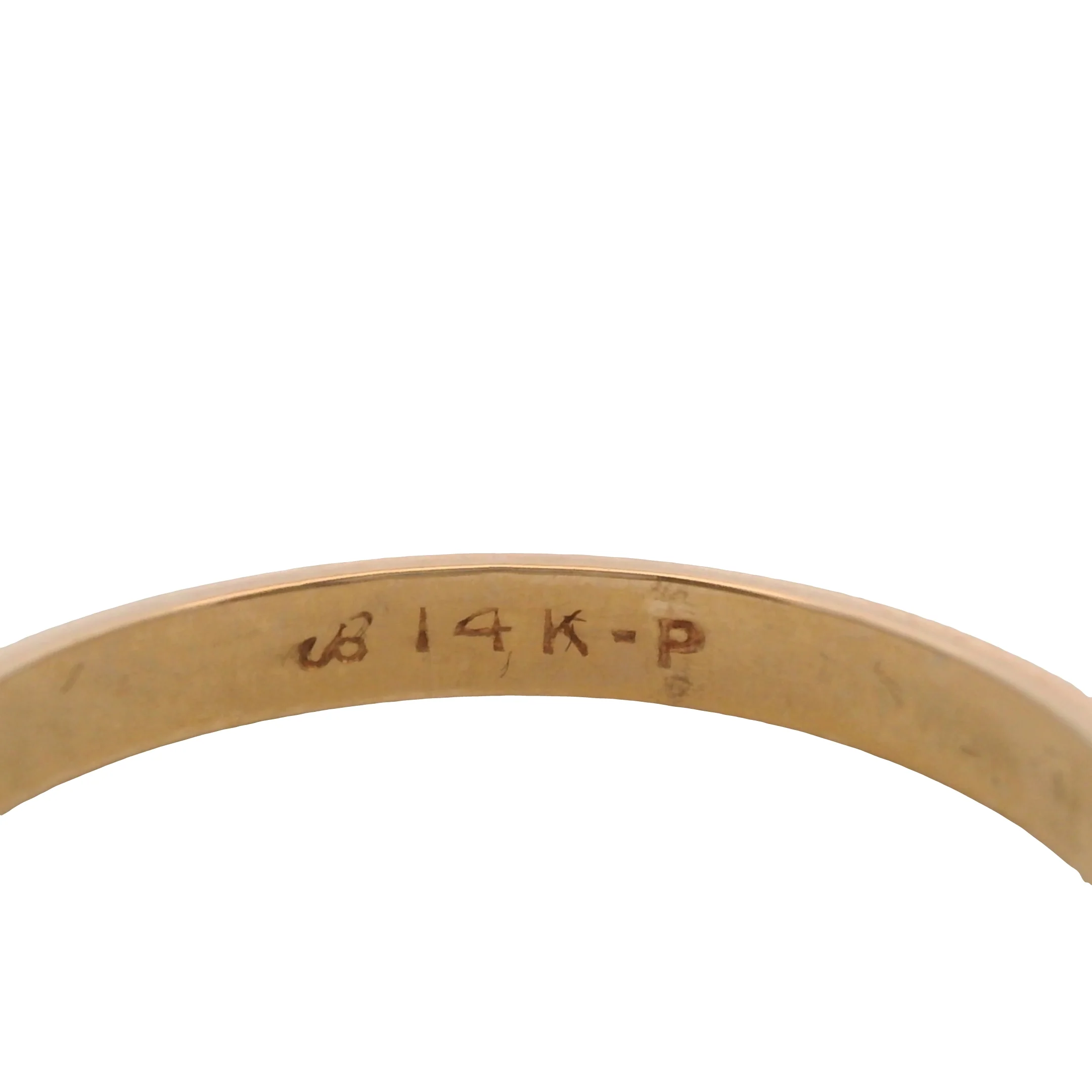 Vintage Solid 14kt Yellow Gold 2.3mm Thin Stackable Wedding Band Ring Size 6.75 - Image 5