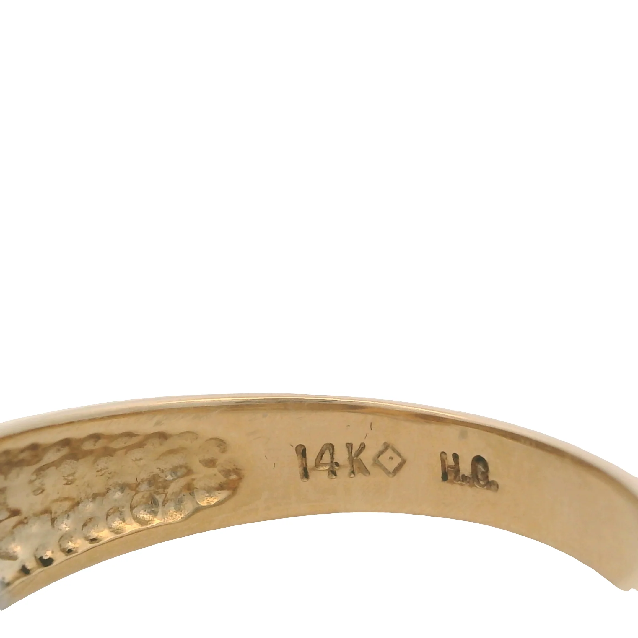 Vintage Solid 14kt Yellow Gold Akoya Pearl and Accent Diamonds Cocktail Ring Size 6.25 - Image 7