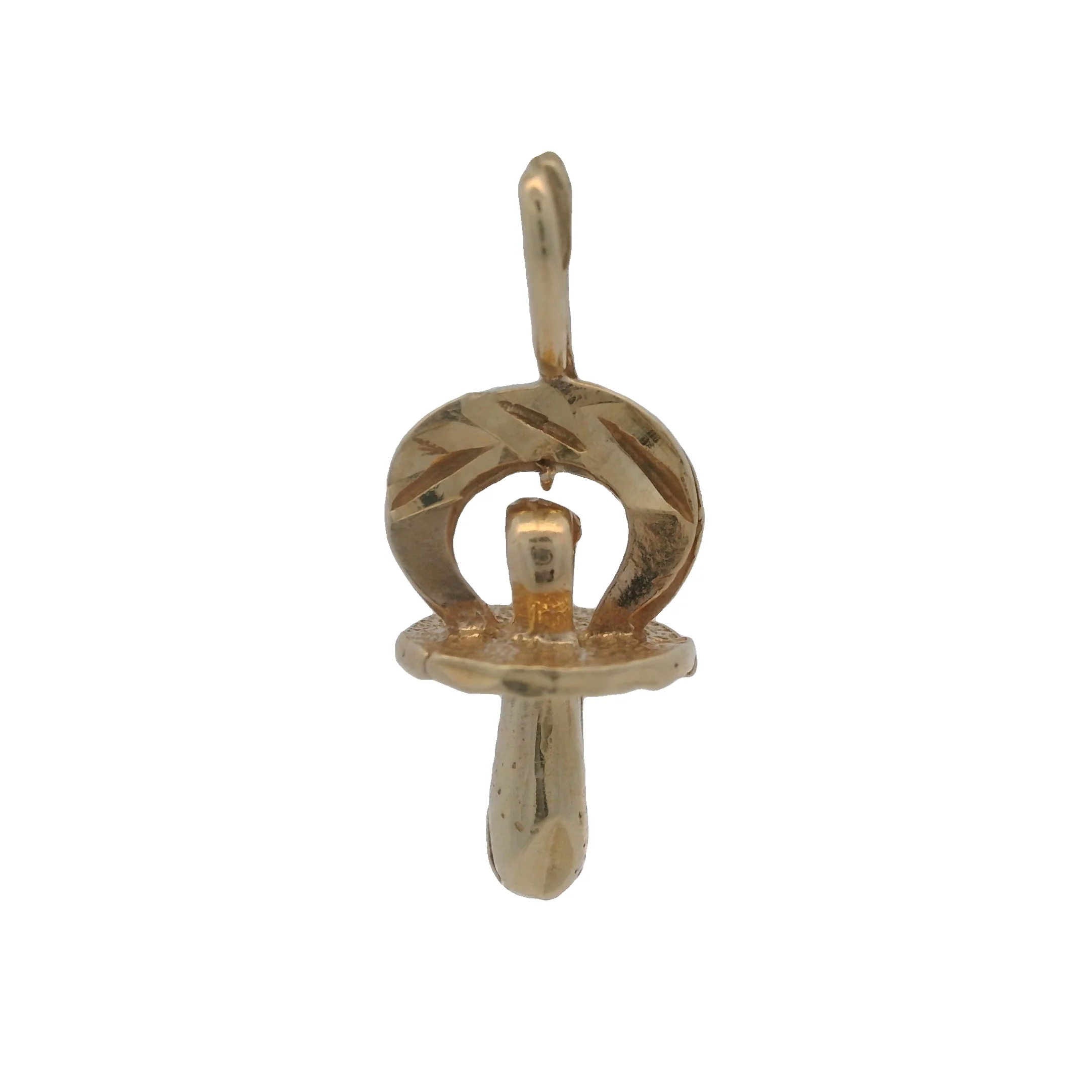 Vintage Solid 14kt Yellow Gold Baby Pacifier Binky Charm