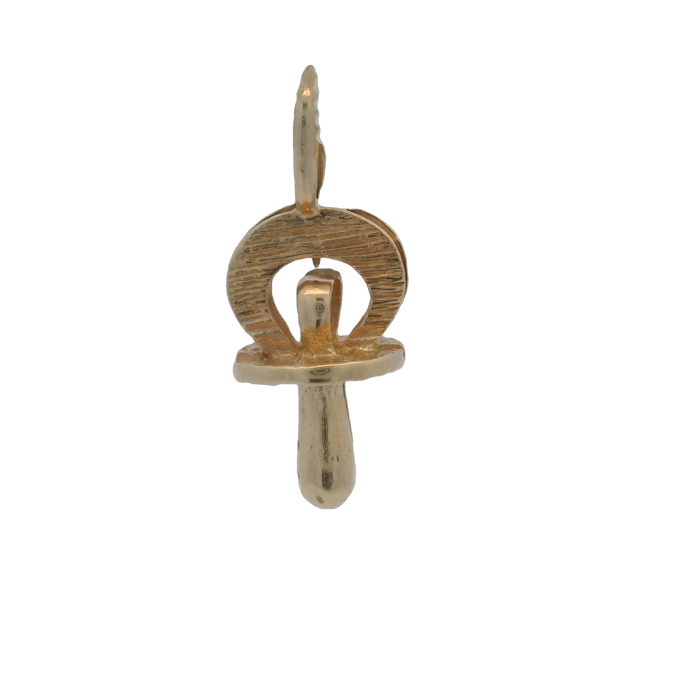 Vintage Solid 14kt Yellow Gold Baby Pacifier Binky Charm - Image 2