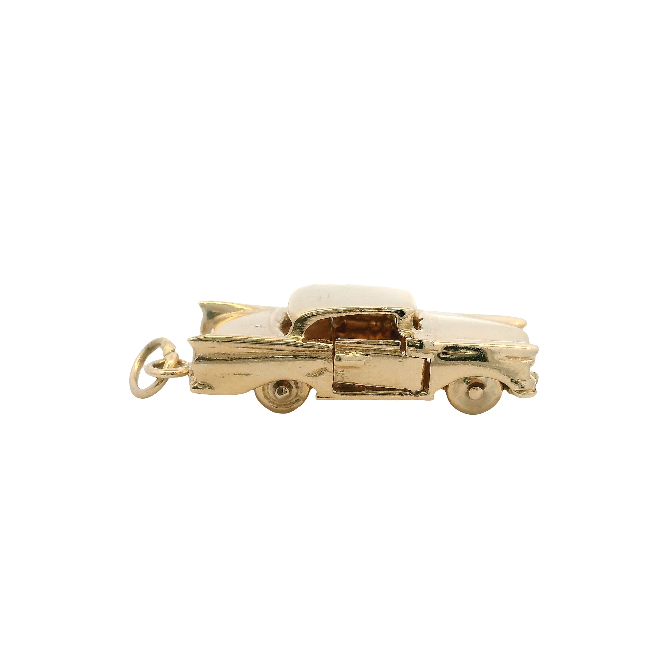 Vintage Solid 14kt Yellow Gold Cadillac Series 62 Car Vehicle Charm - Image 2