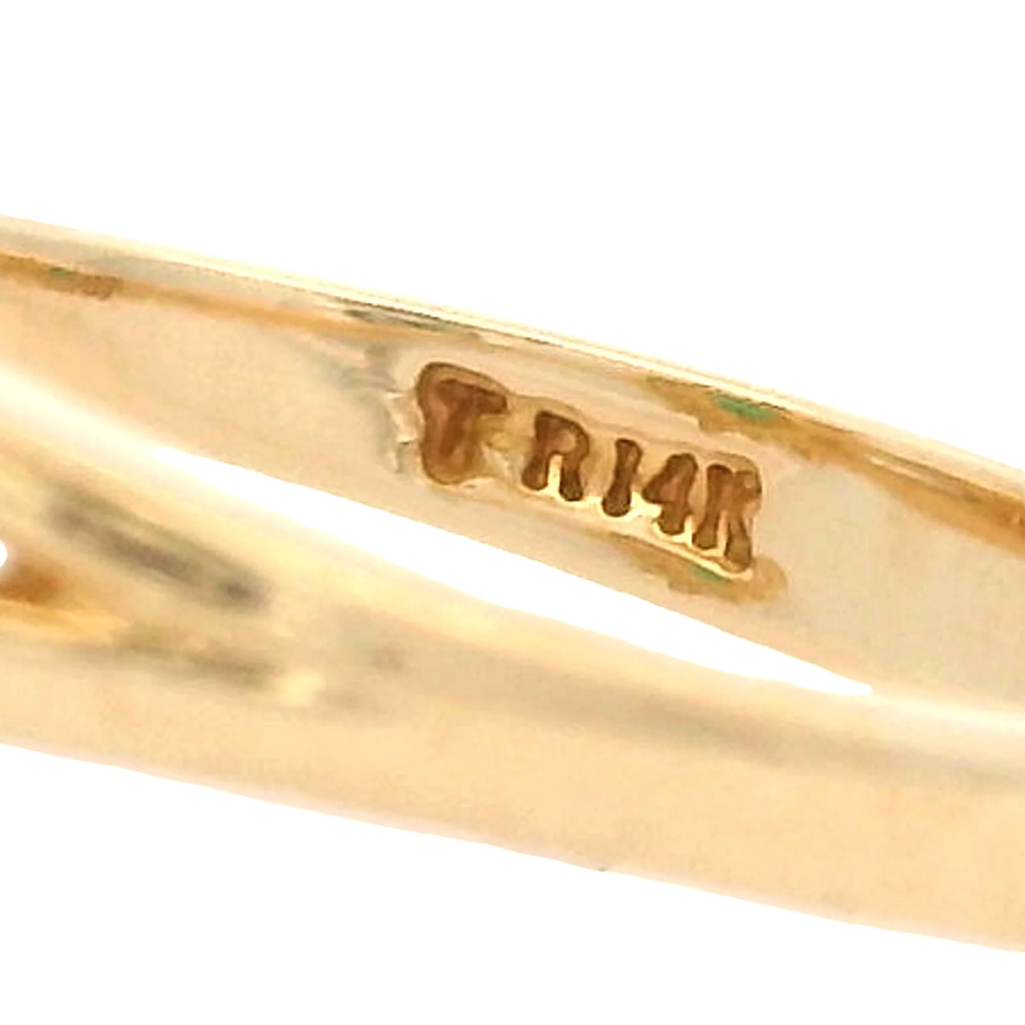 Vintage Solid 14kt Yellow Gold Pear-Cut Emerald Cocktail Ring with Double Halo of Diamonds Size 6 - Image 5