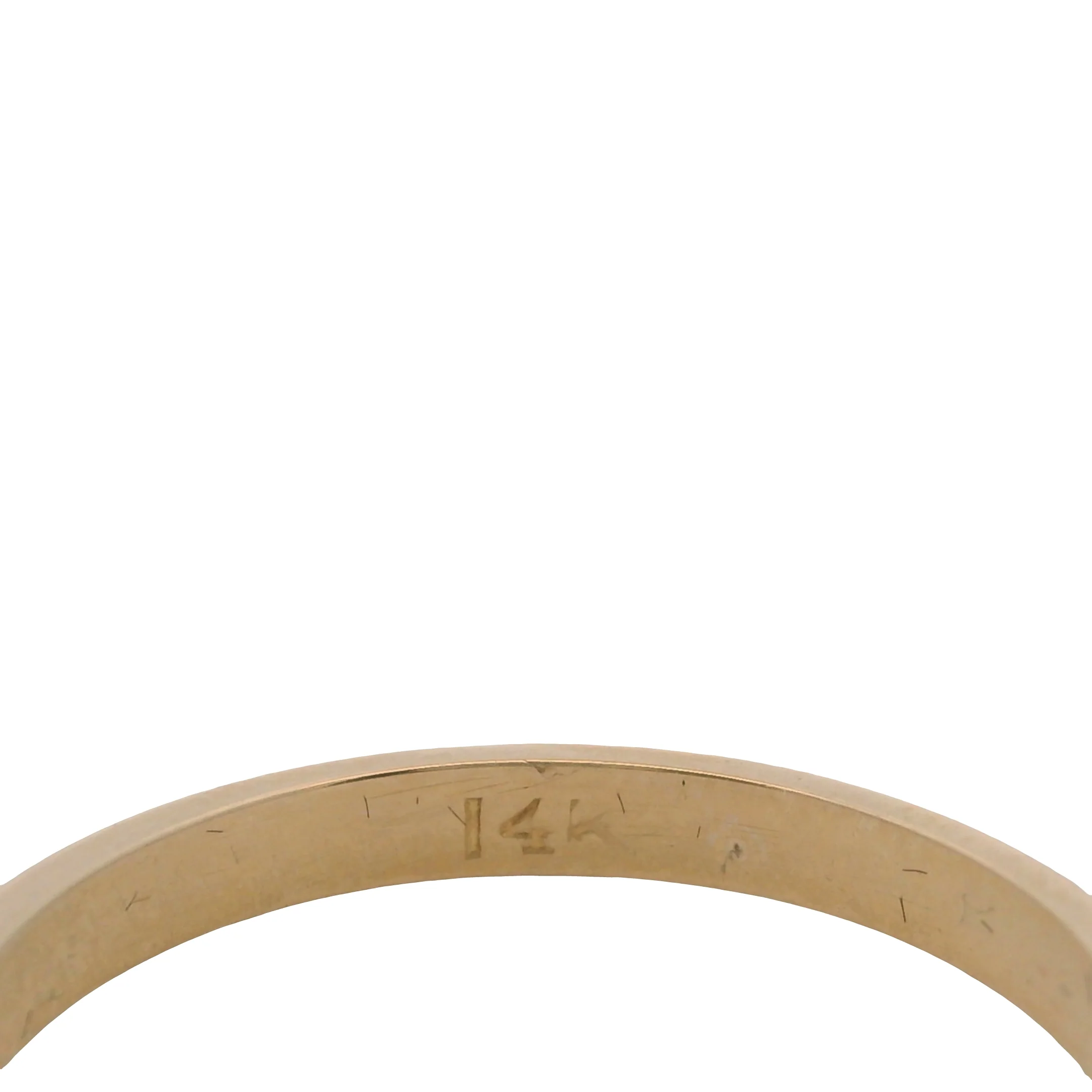 Vintage Solid 14kt Yellow Gold Simple Dainty Stackable Wedding Band Ring Size 6.25 - Image 5