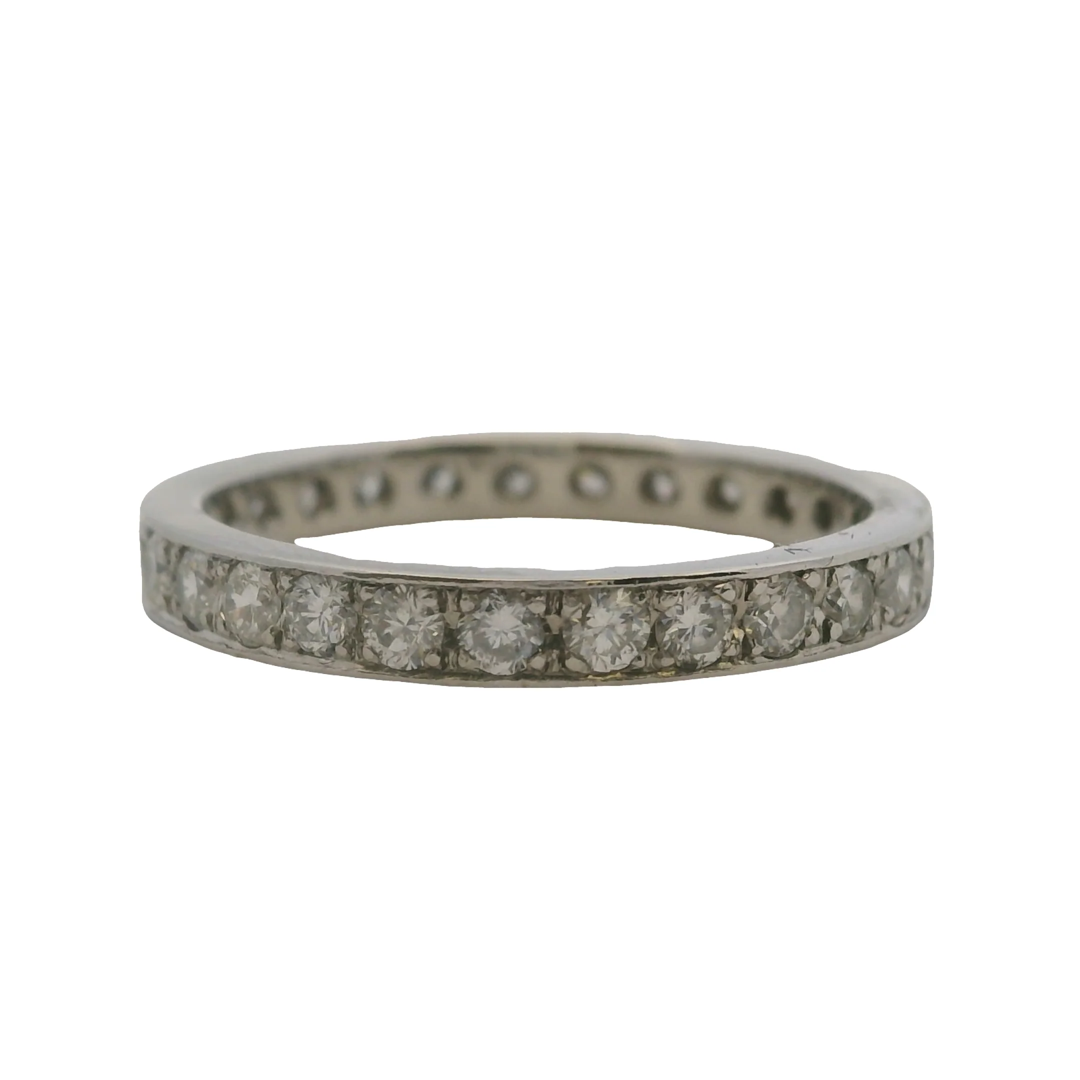 Vintage Solid 950 Platinum and Diamond Full Eternity 2.5mm Band Ring - Image 2