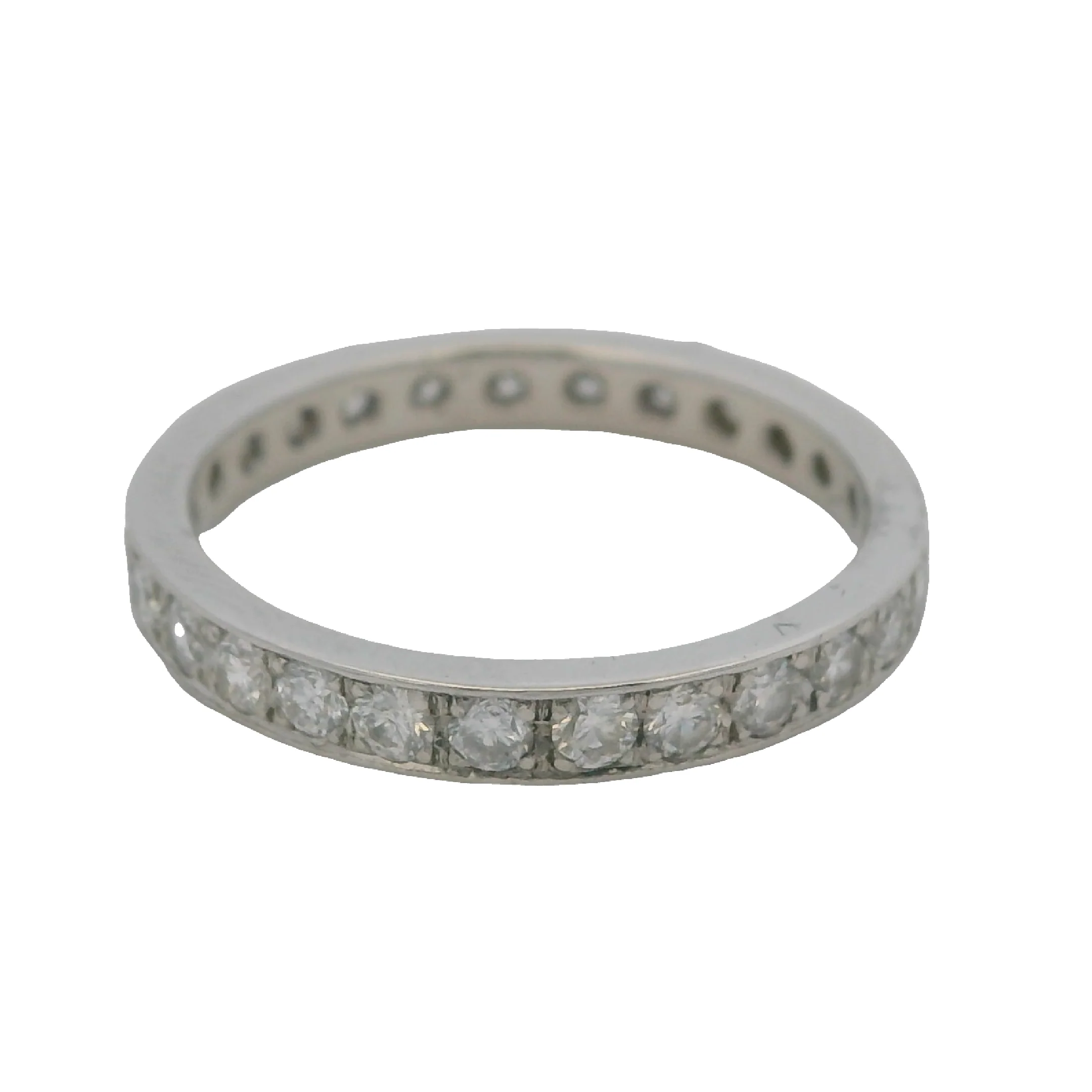 Vintage Solid 950 Platinum and Diamond Full Eternity 2.5mm Band Ring - Image 3