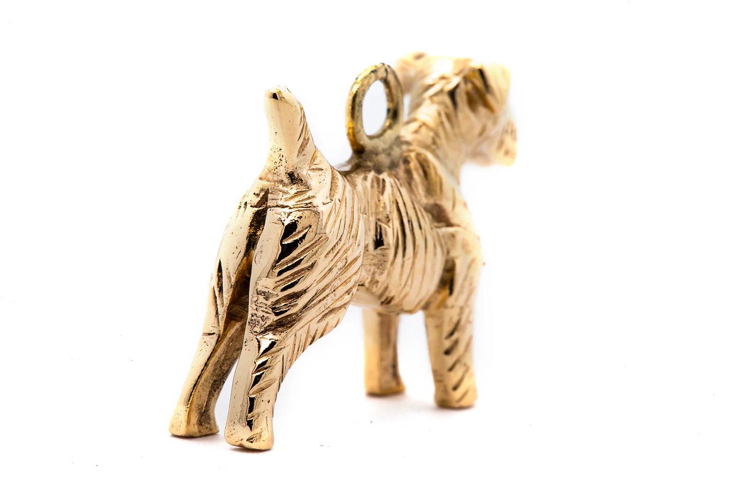 Vintage Solid Gold 14k 585 Dog Terrier 3D Charm Pendant - Image 2