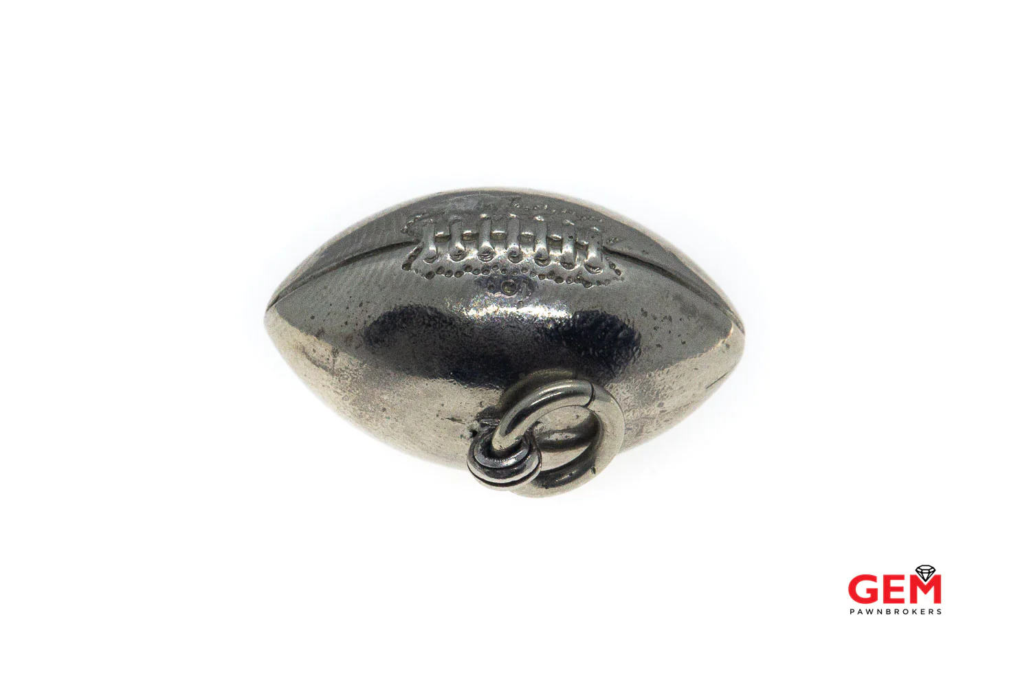 Vintage Sports Charm Sterling Silver 925 FootBall Pendant - Image 3