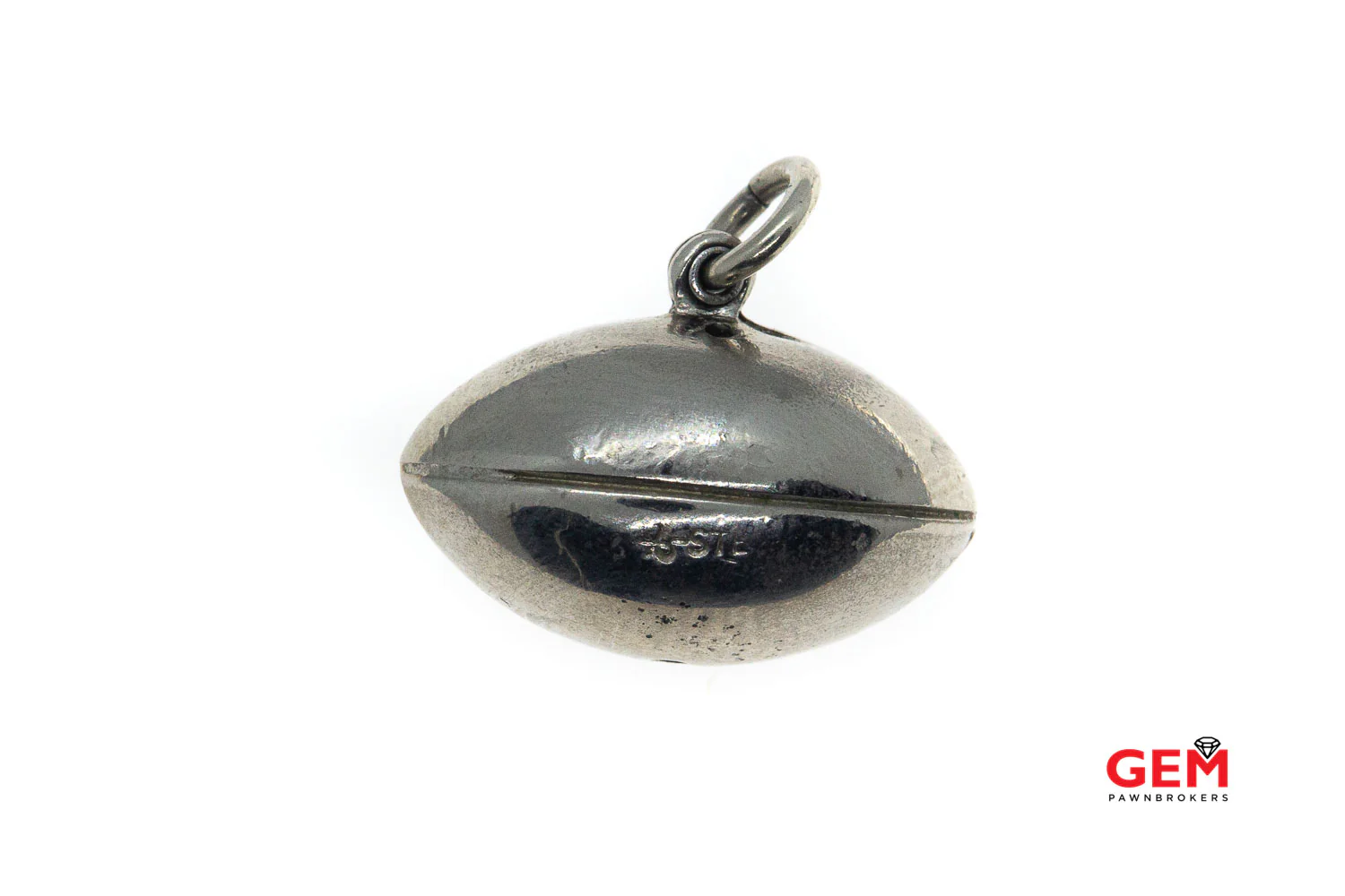 Vintage Sports Charm Sterling Silver 925 FootBall Pendant - Image 4