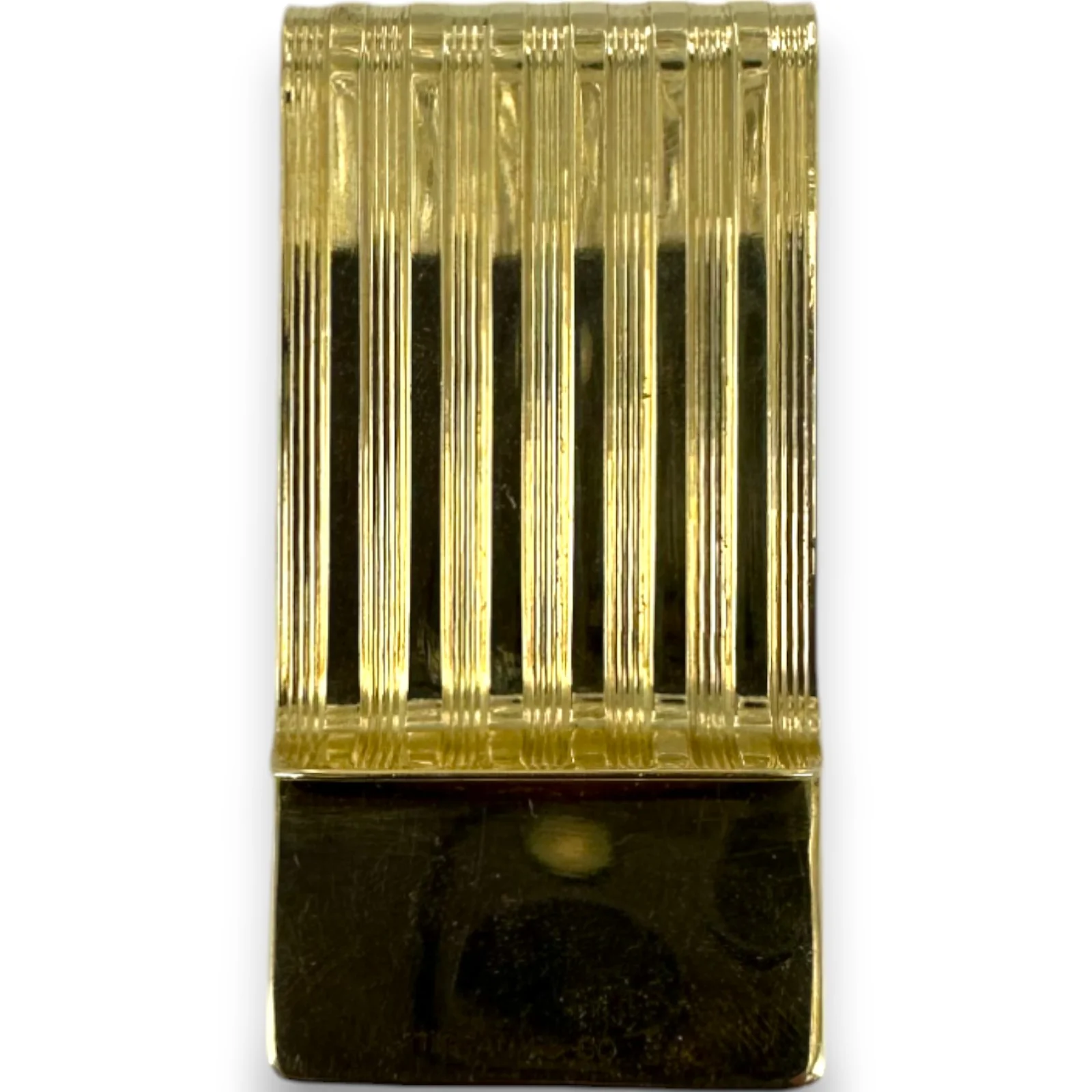 Vintage Tiffany & Co Art Deco Era Solid 14kt Yellow Gold Money Clip Monogrammed "MDG"