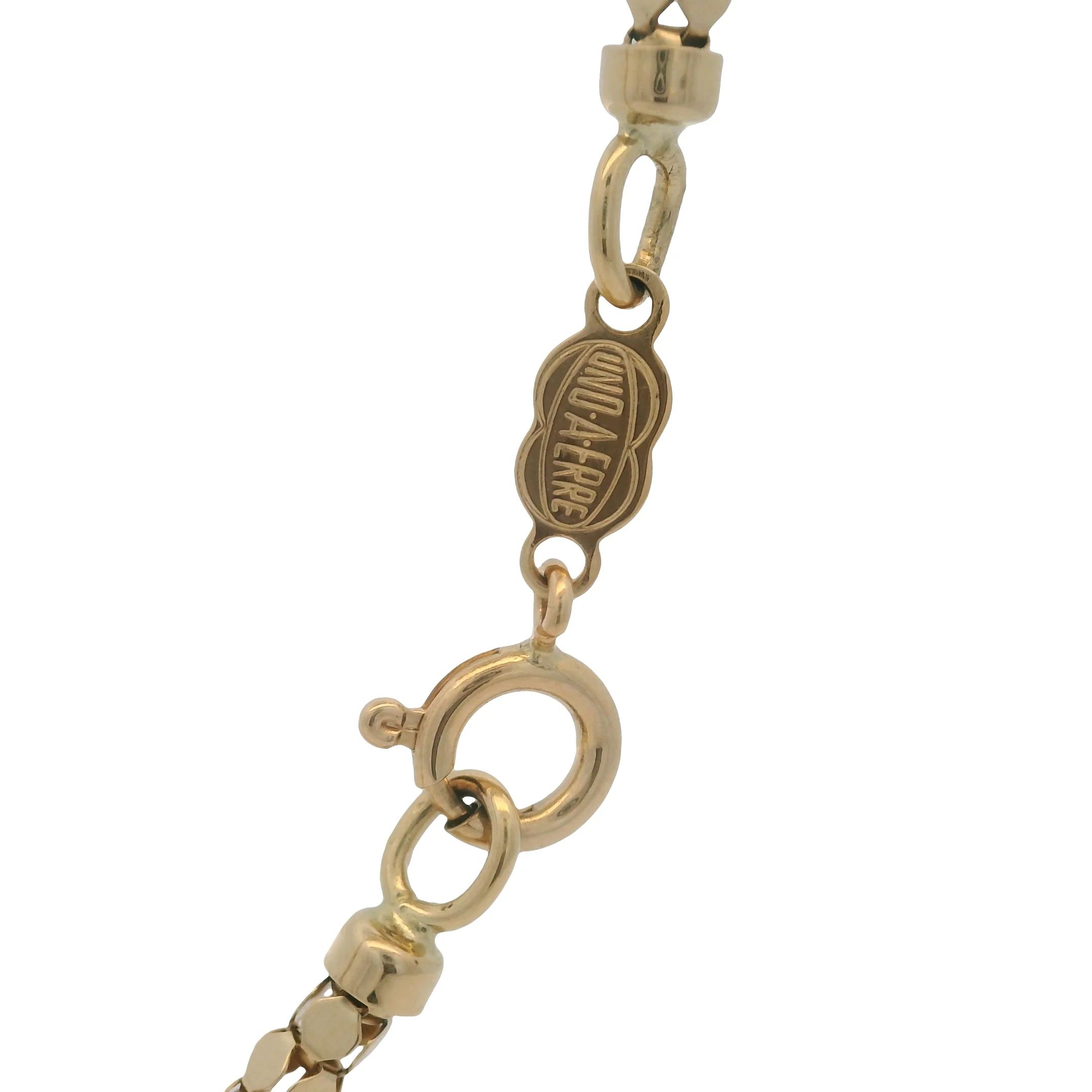Vintage UnoAerre Italian Solid 18kt Yellow Gold Circle Mesh Link 20" Chain Necklace - Image 5